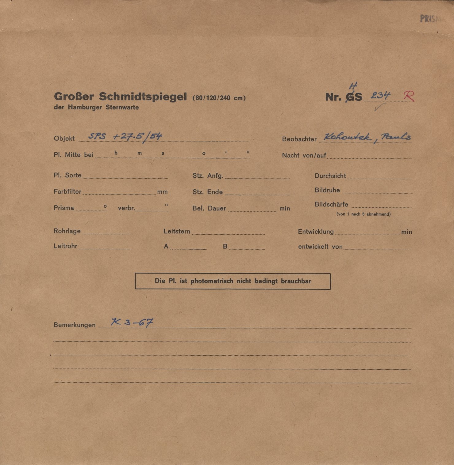 Plattenhuelle HS00234