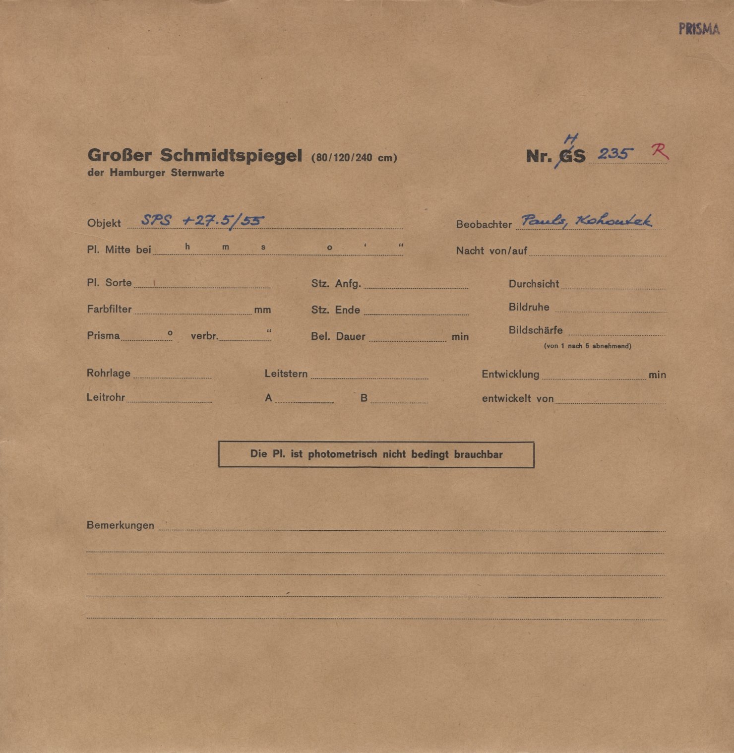 Plattenhuelle HS00235