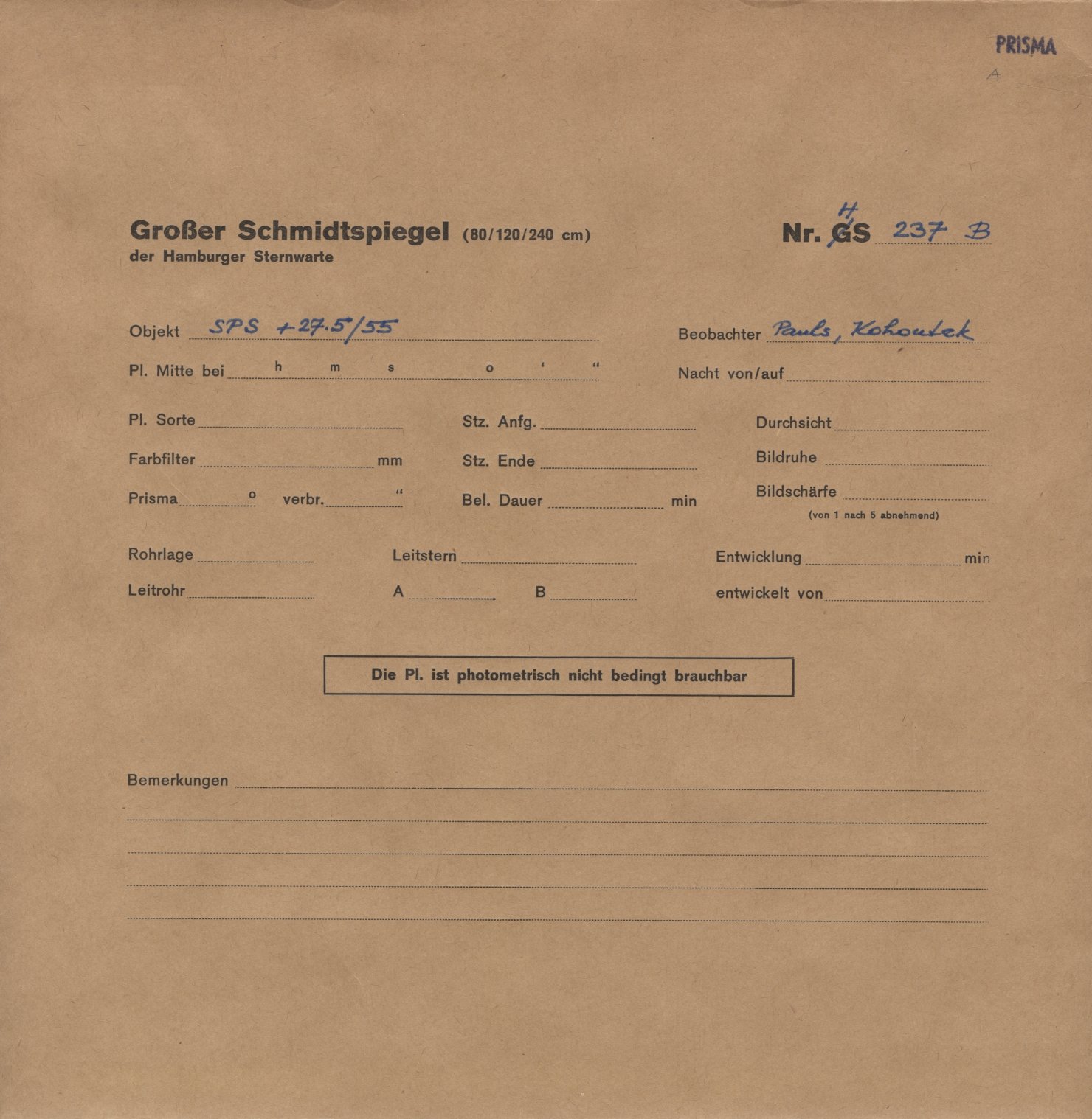Plattenhuelle HS00237