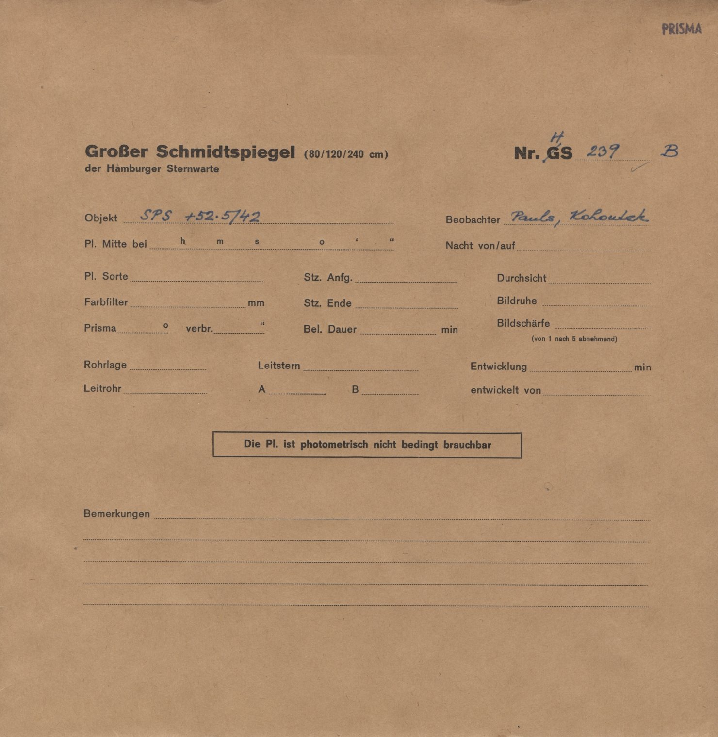 Plattenhuelle HS00239