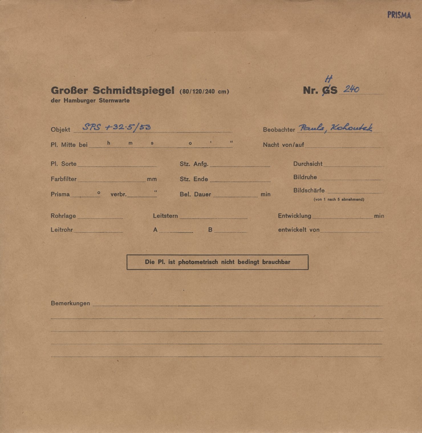 Plattenhuelle HS00240
