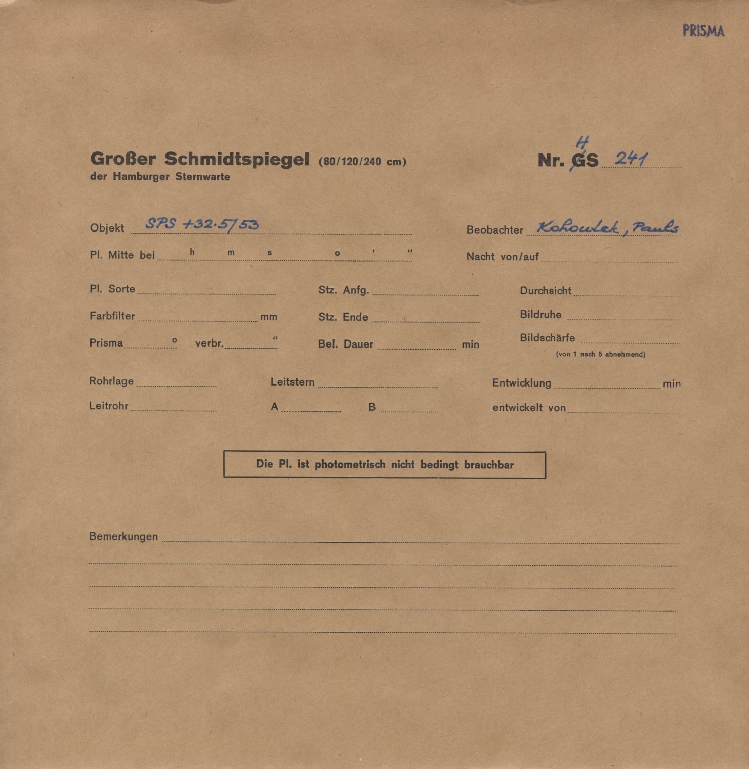 Plattenhuelle HS00241
