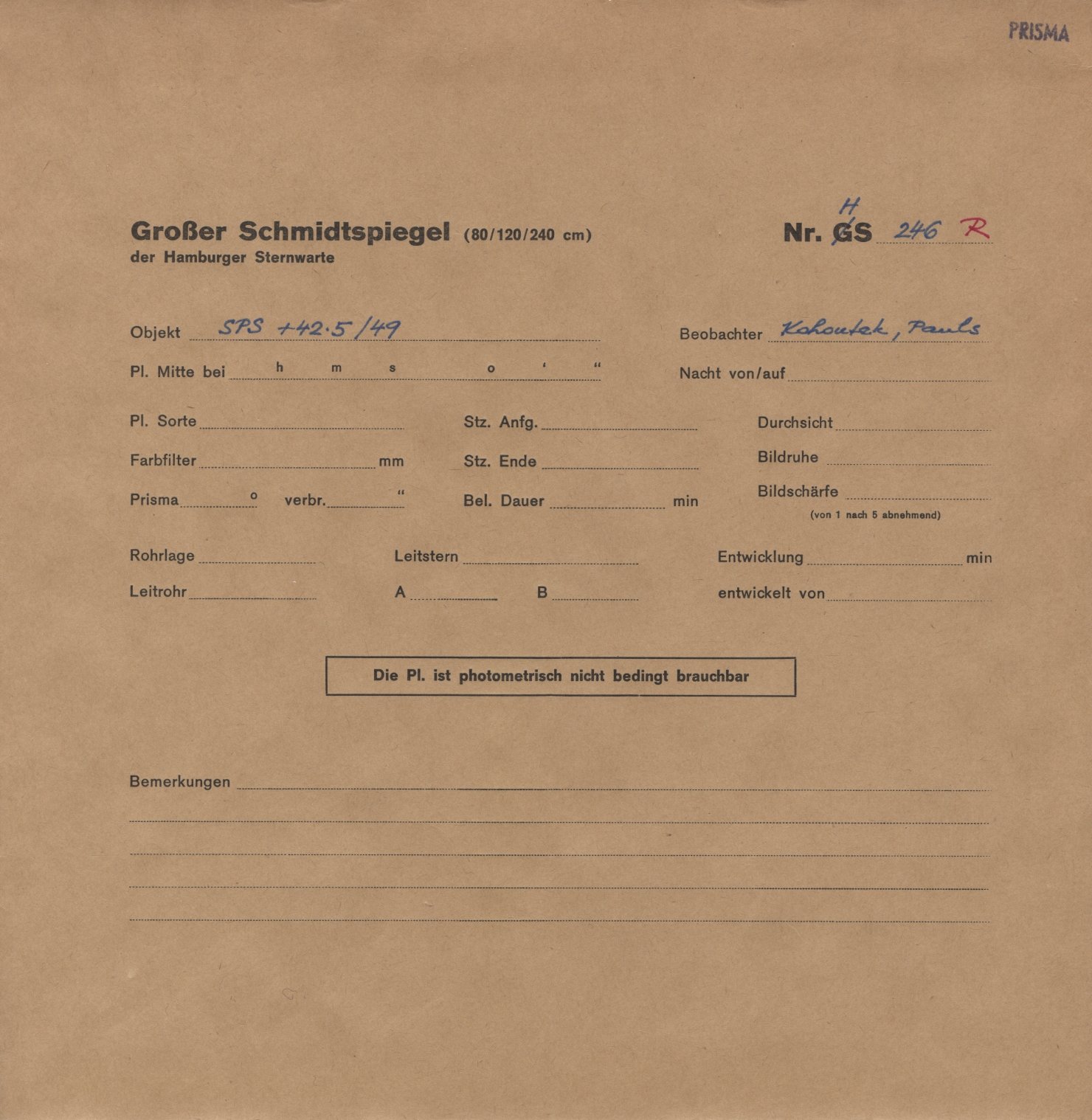 Plattenhuelle HS00246