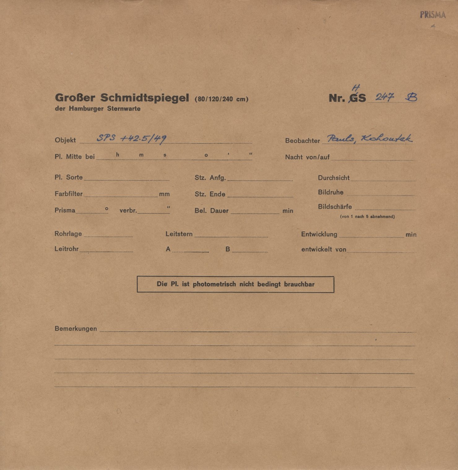 Plattenhuelle HS00247