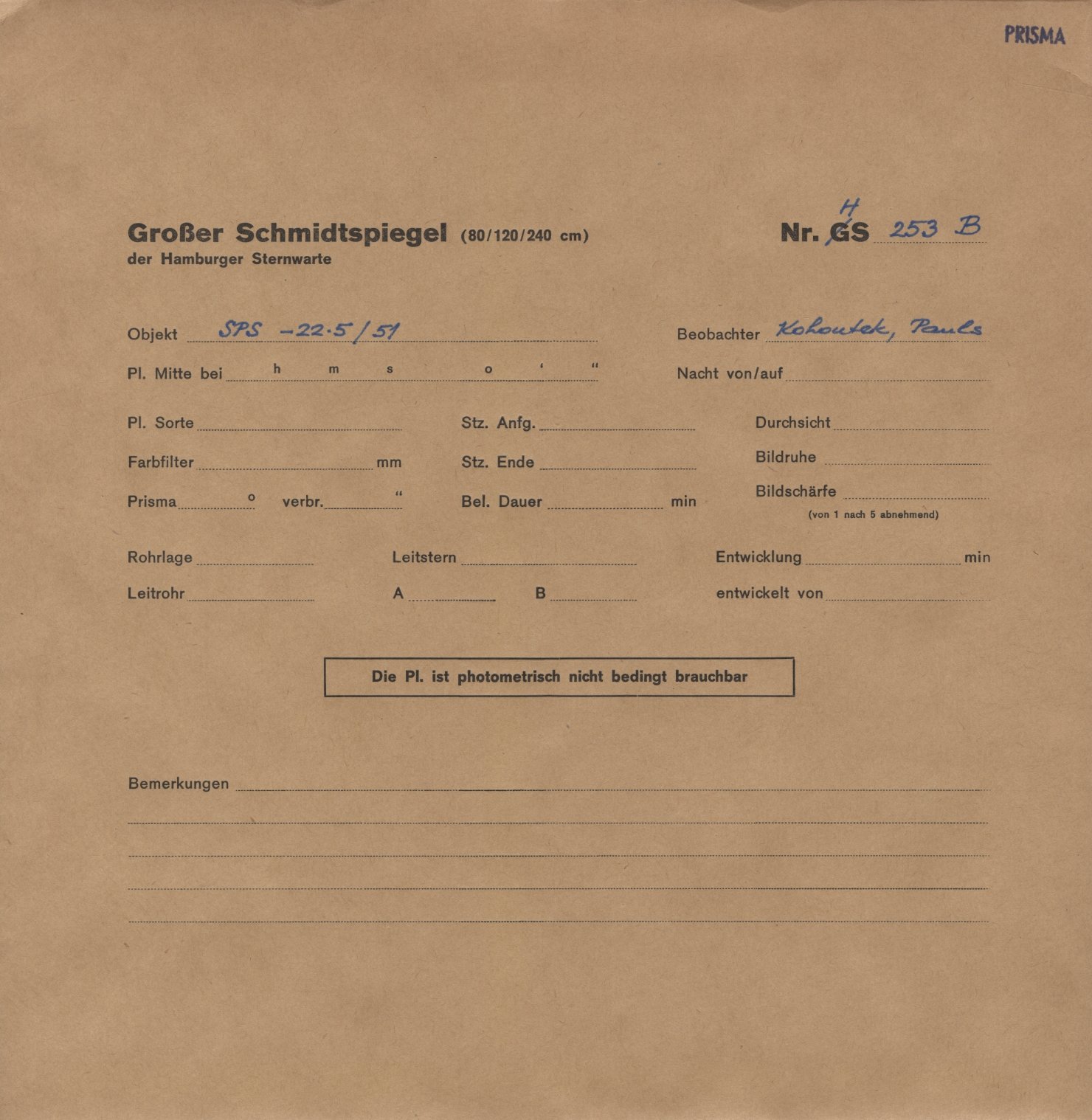 Plattenhuelle HS00253