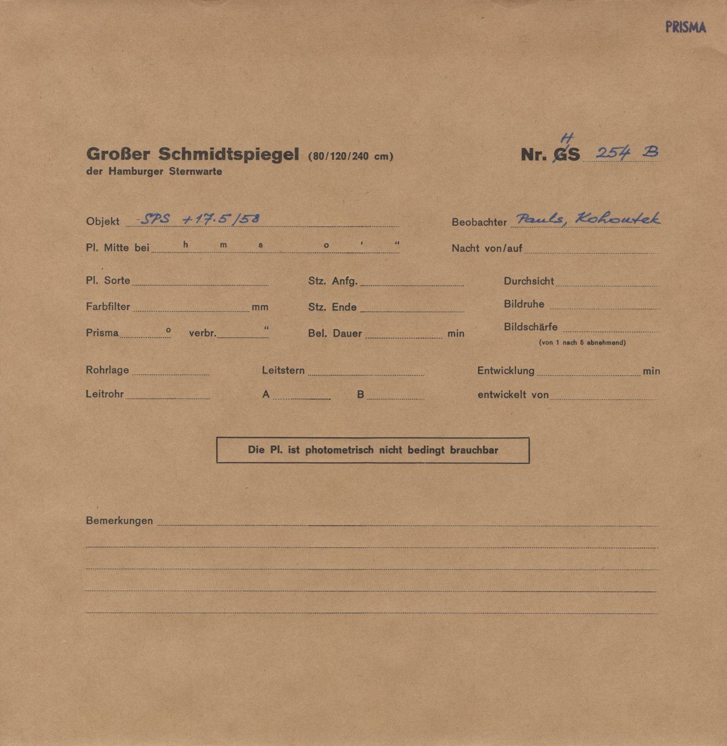 Plattenhuelle HS00254