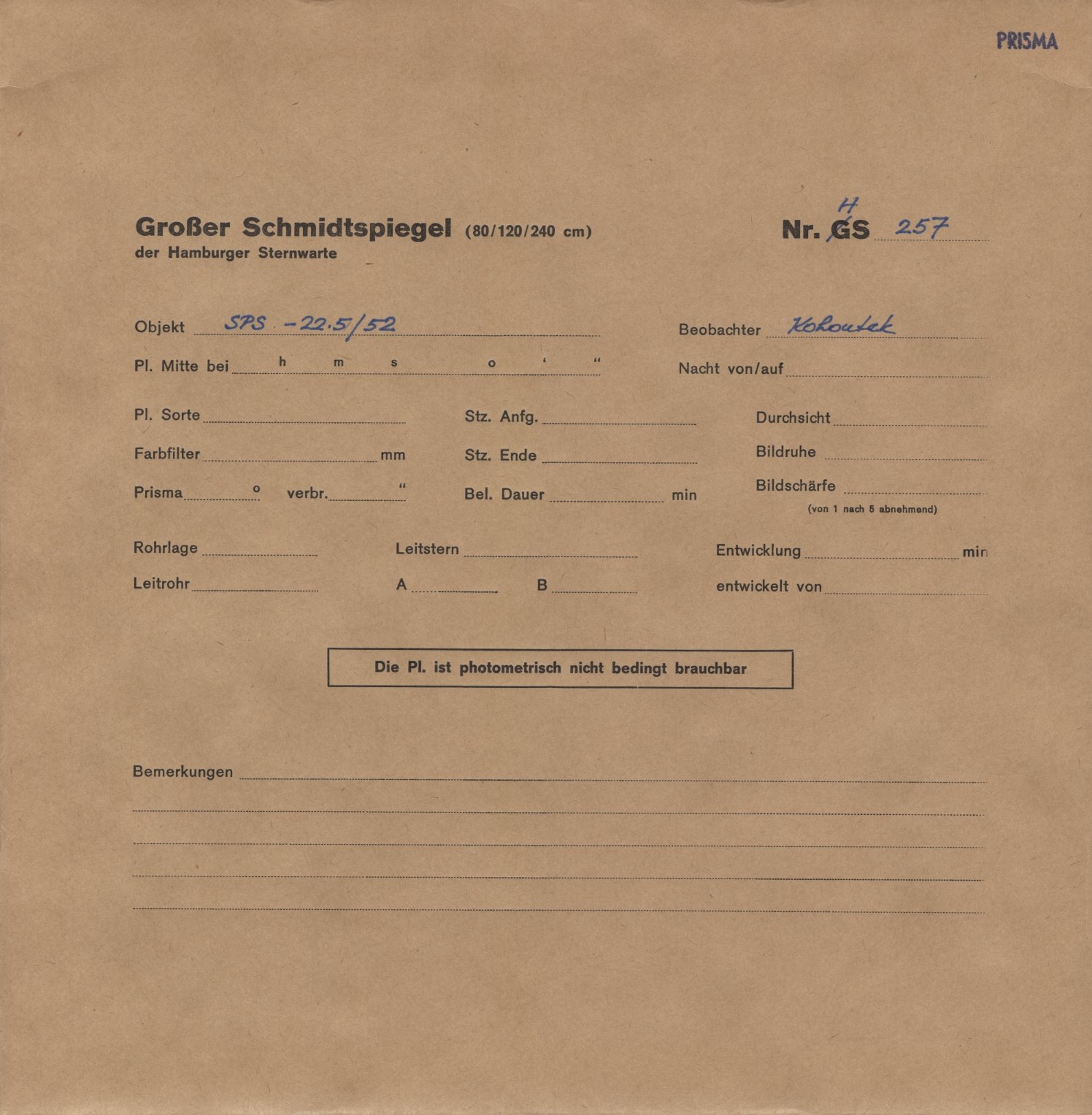 Plattenhuelle HS00257