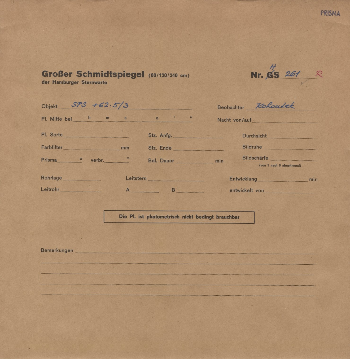 Plattenhuelle HS00261