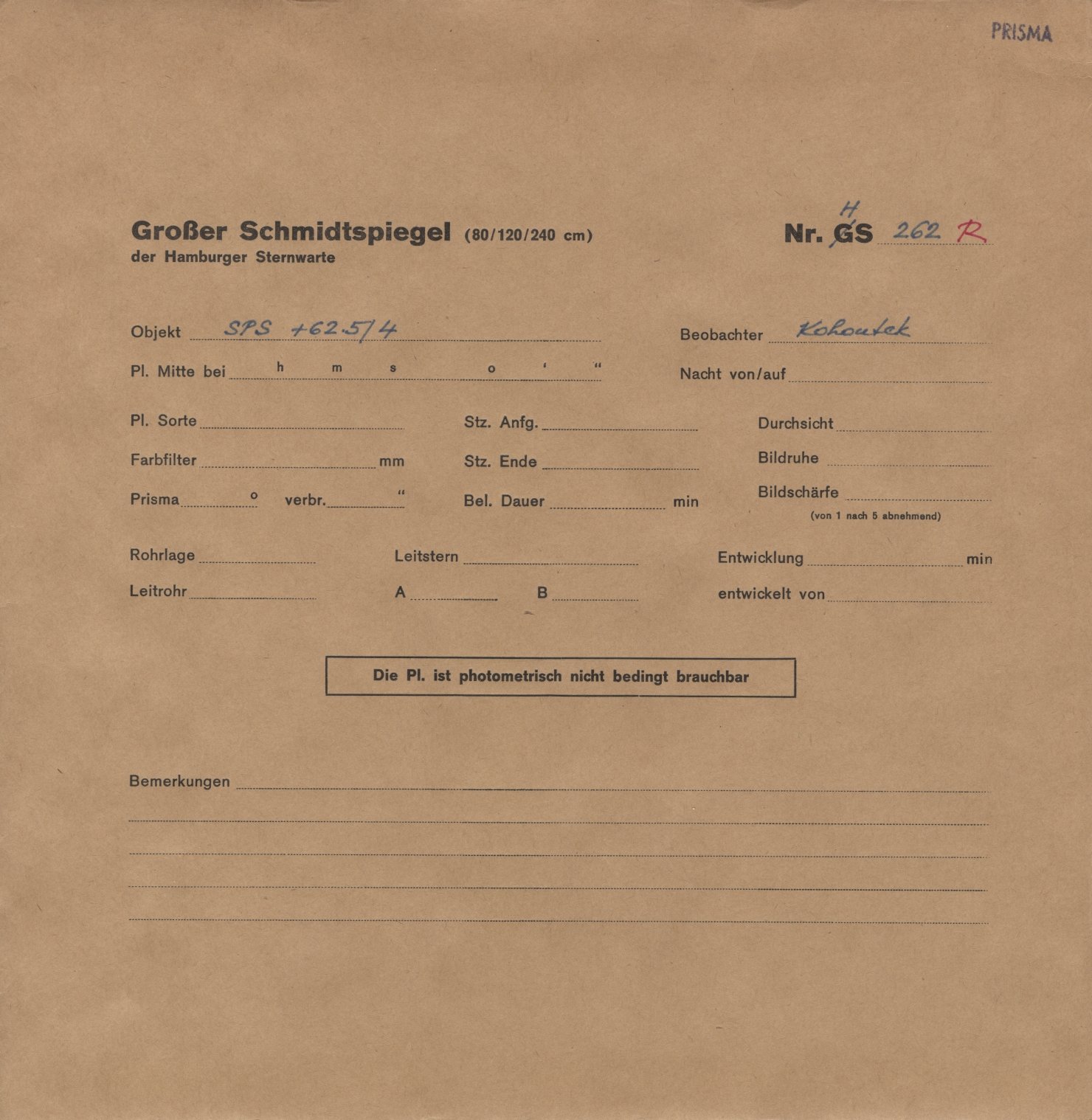 Plattenhuelle HS00262