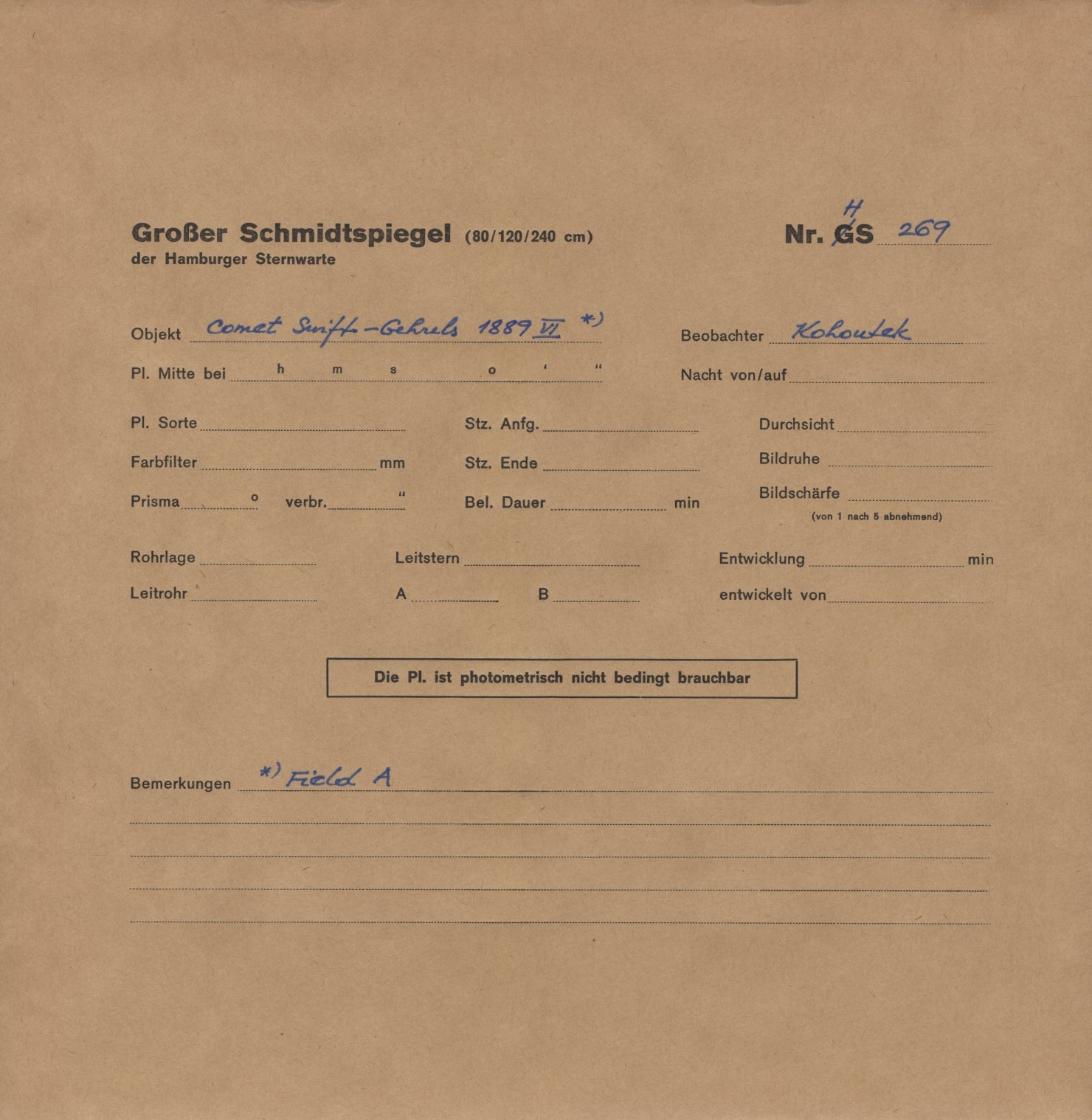 Plattenhuelle HS00269