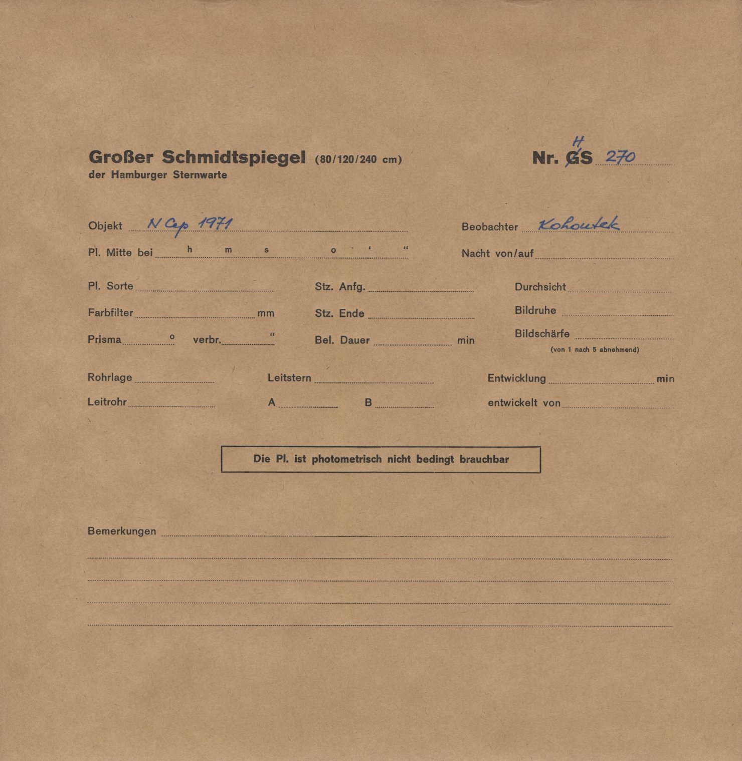 Plattenhuelle HS00270