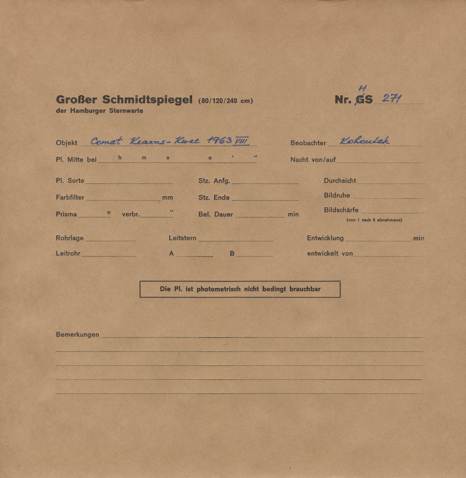 Plattenhuelle HS00271