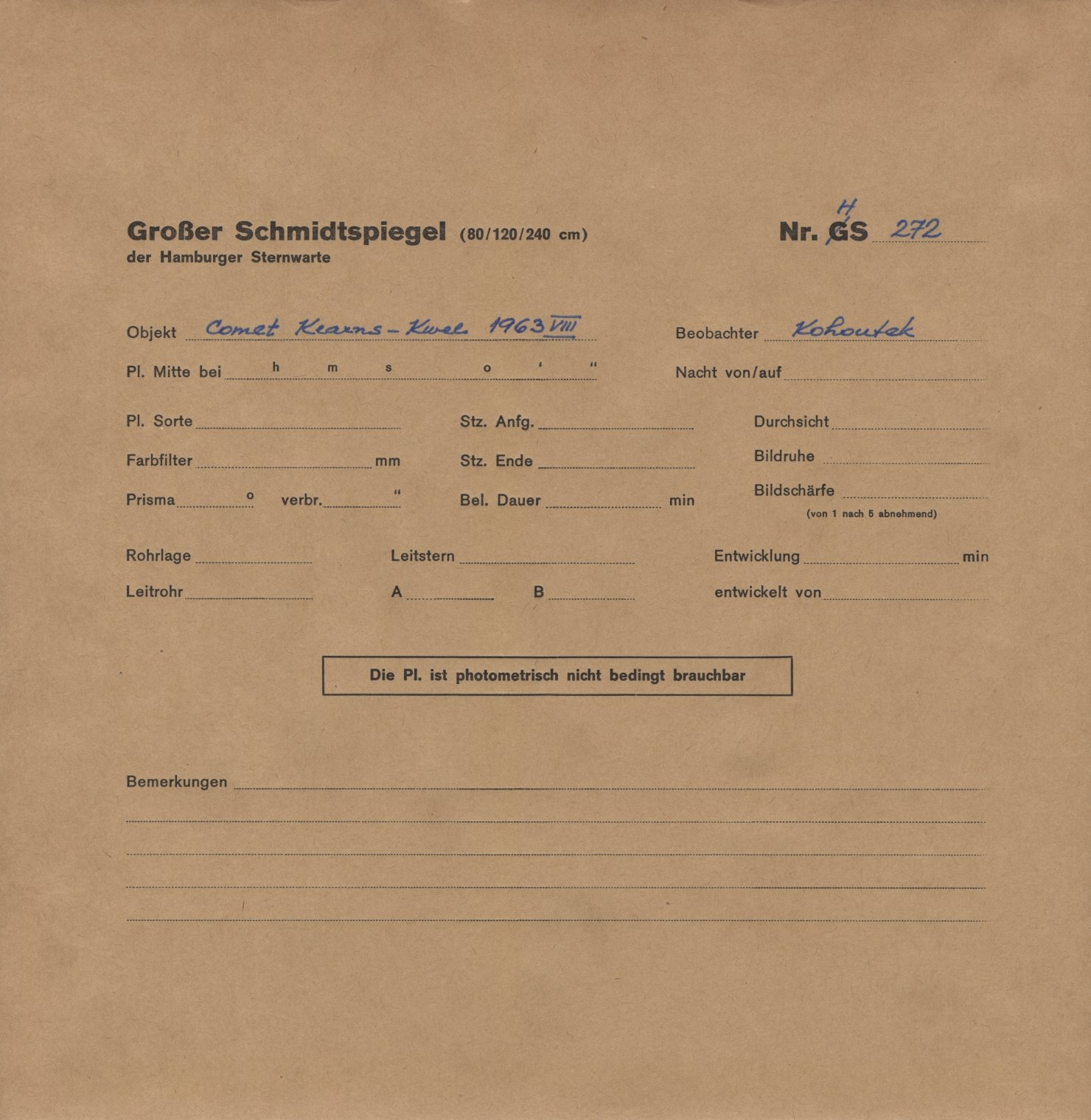 Plattenhuelle HS00272