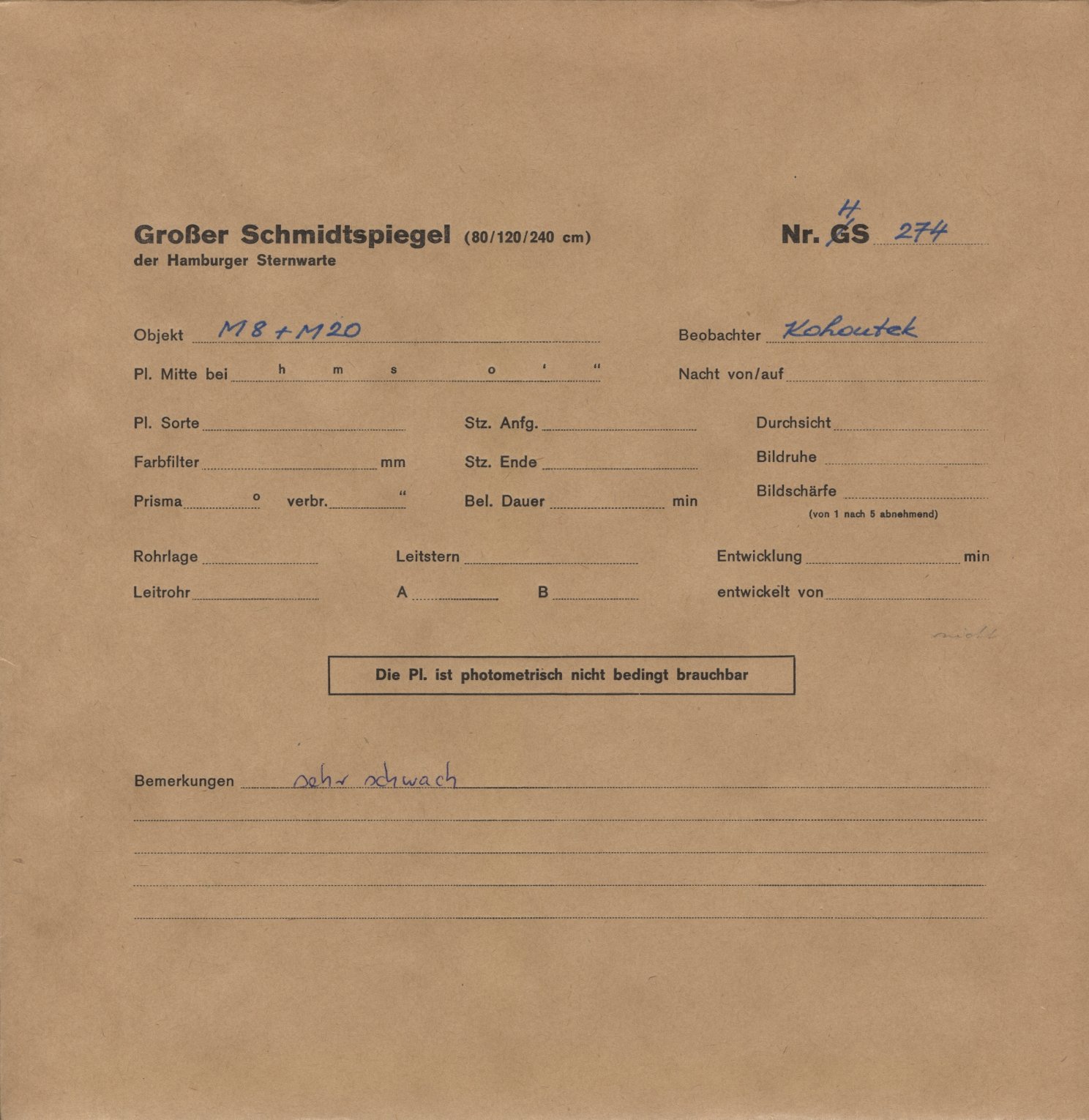 Plattenhuelle HS00274