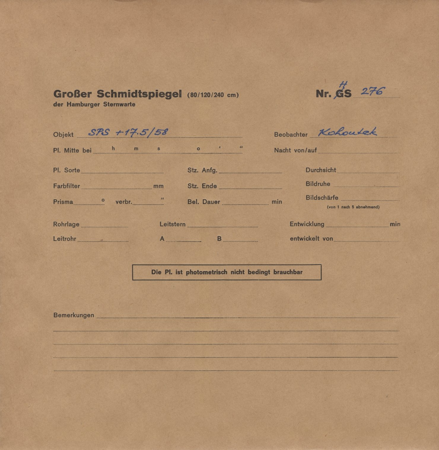 Plattenhuelle HS00276