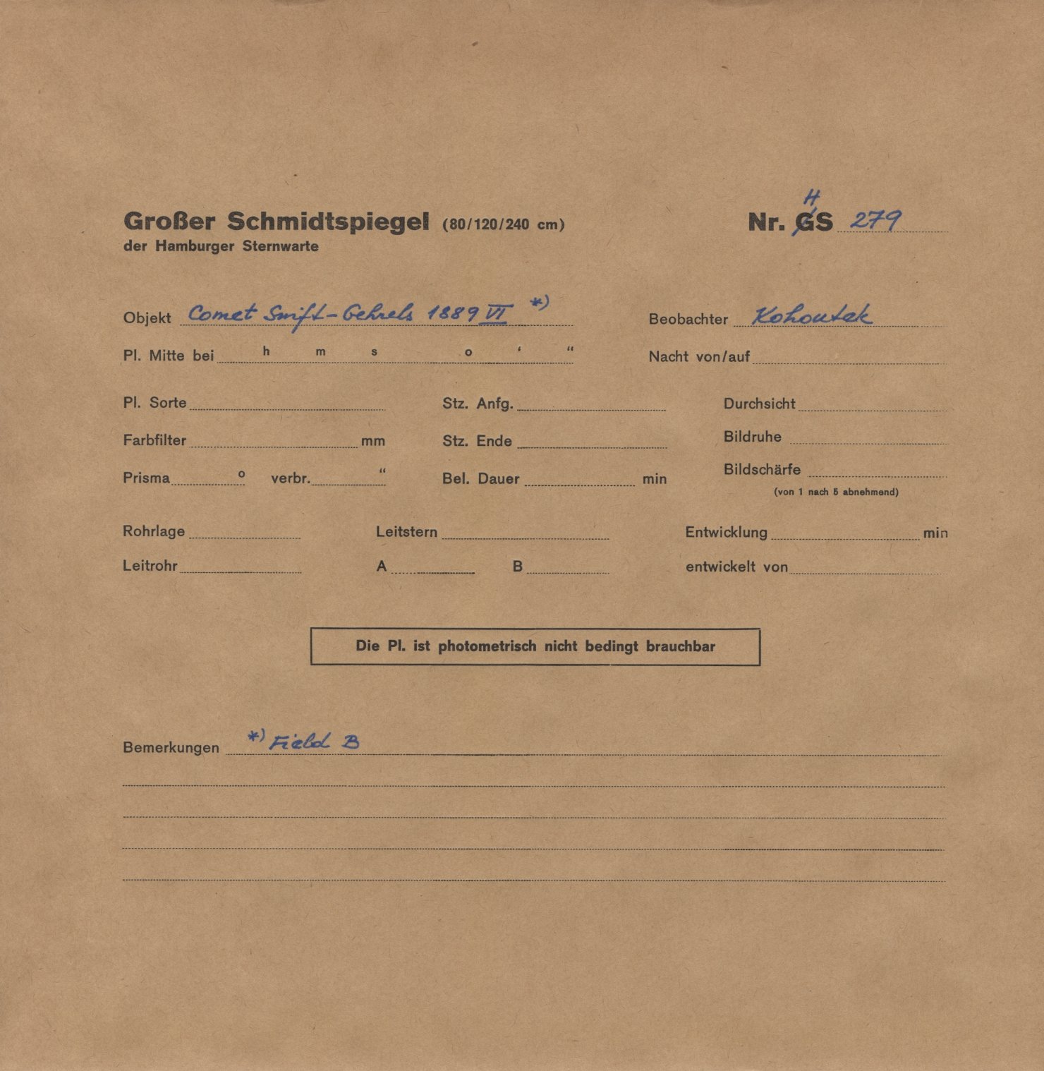 Plattenhuelle HS00279