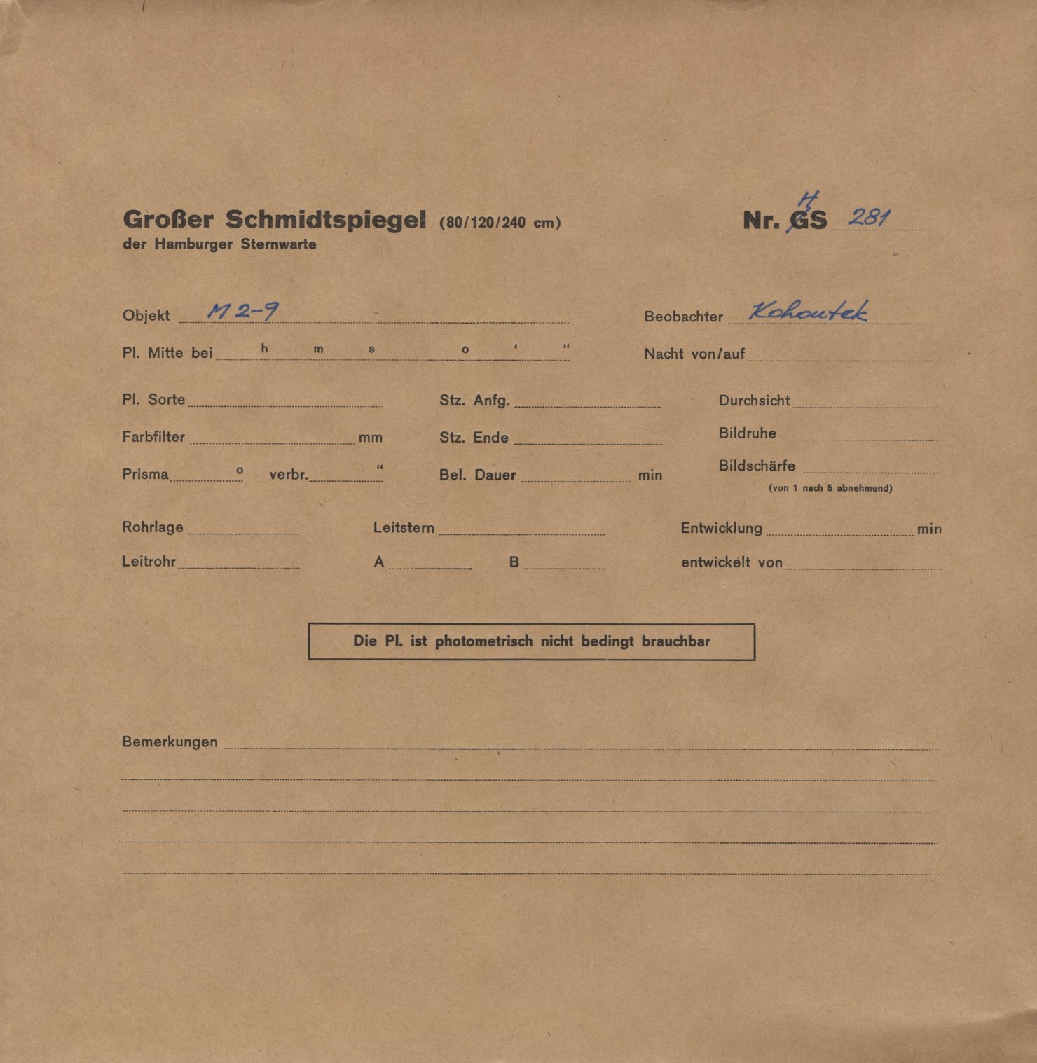 Plattenhuelle HS00281