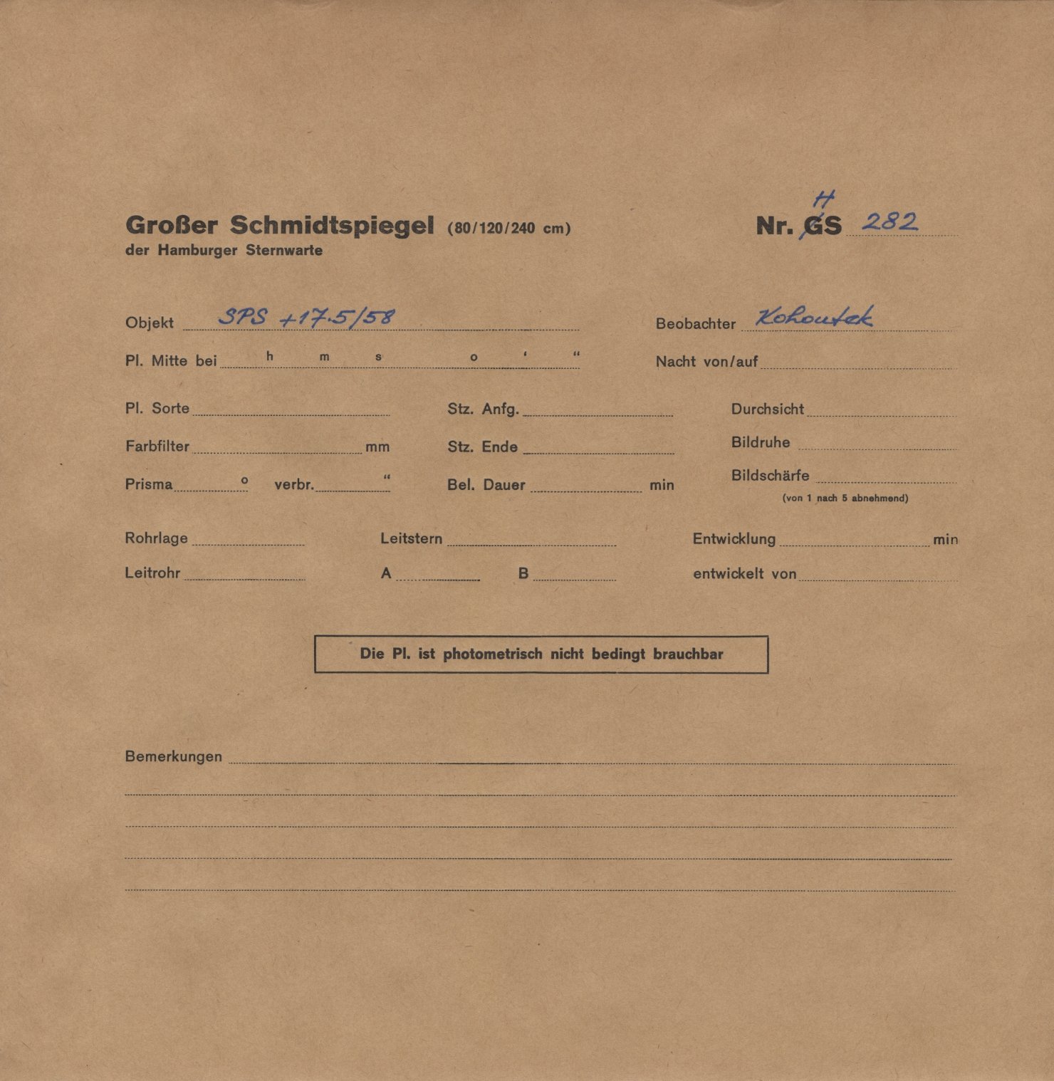 Plattenhuelle HS00282