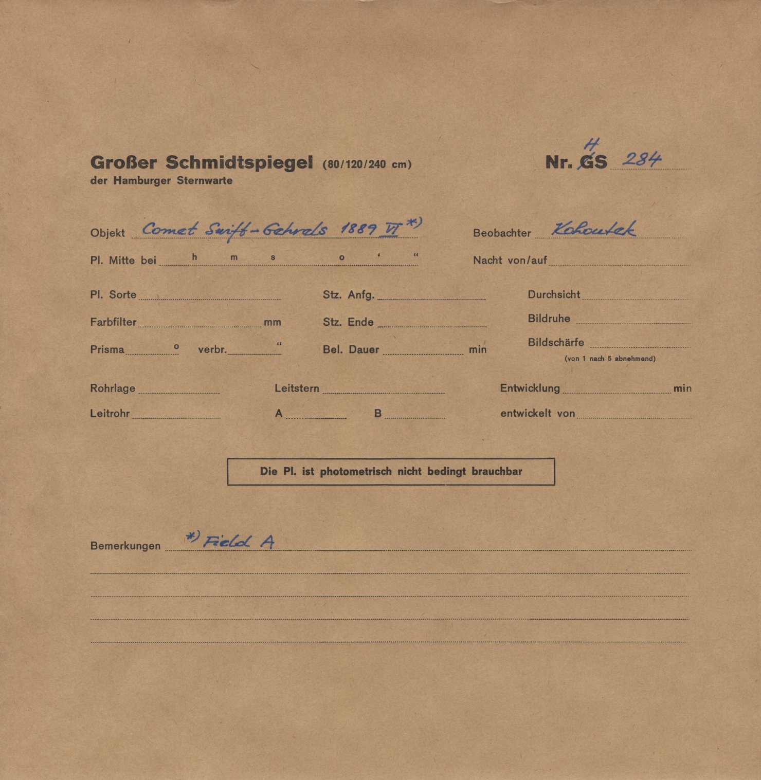 Plattenhuelle HS00284
