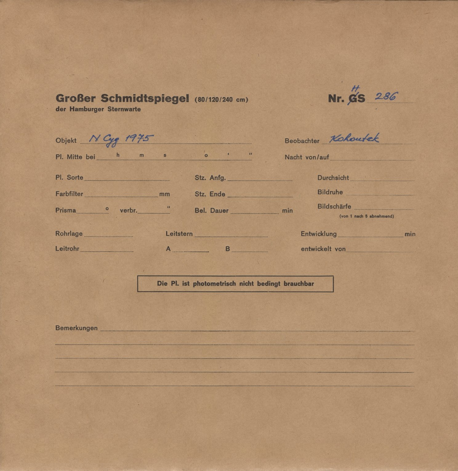Plattenhuelle HS00286