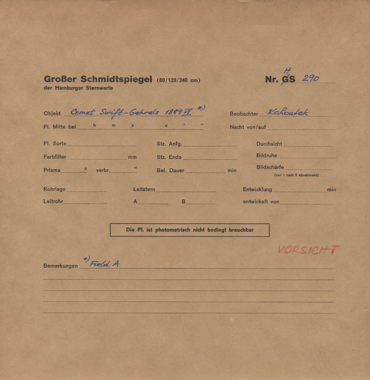 Plattenhuelle HS00290