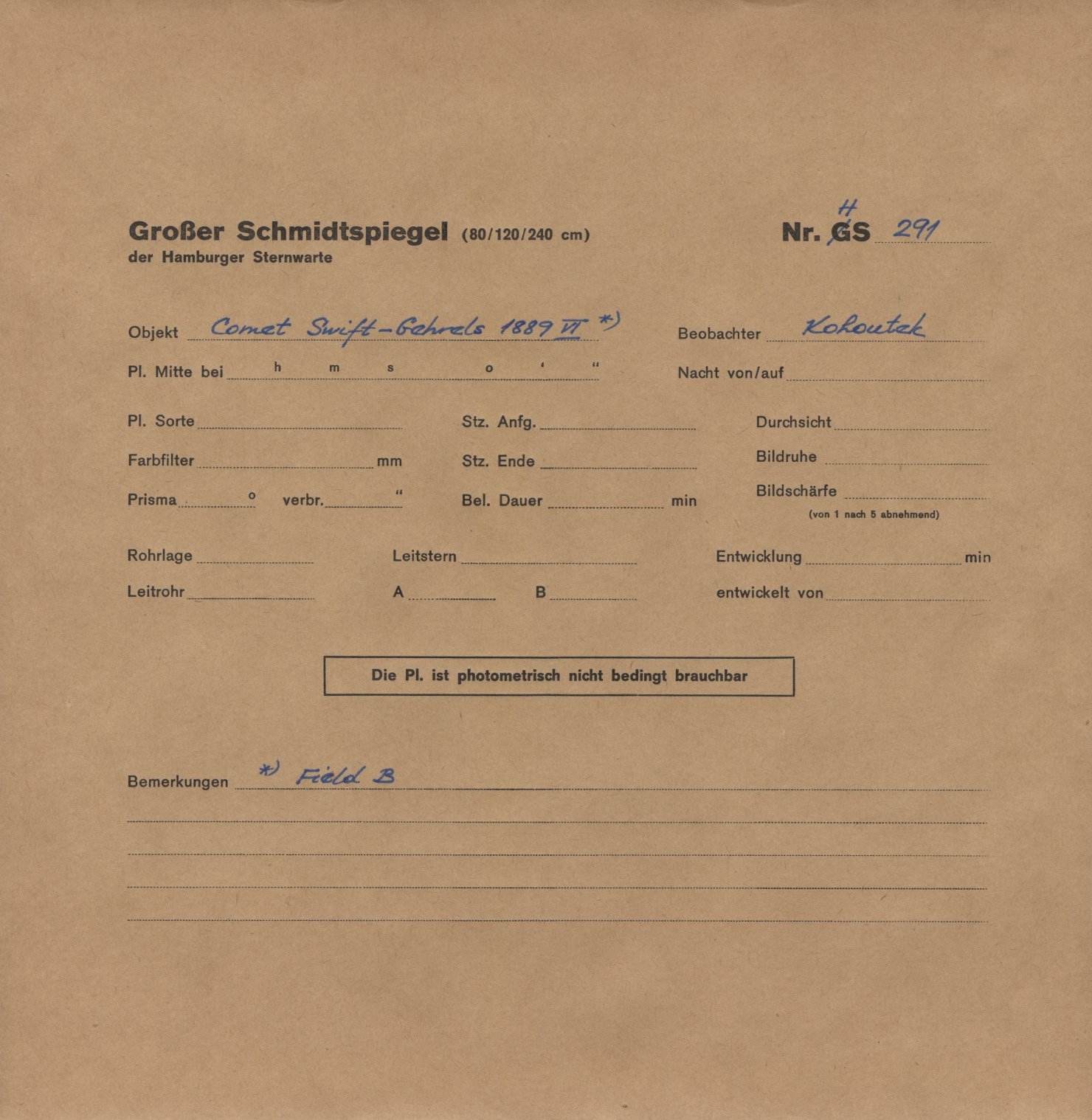Plattenhuelle HS00291