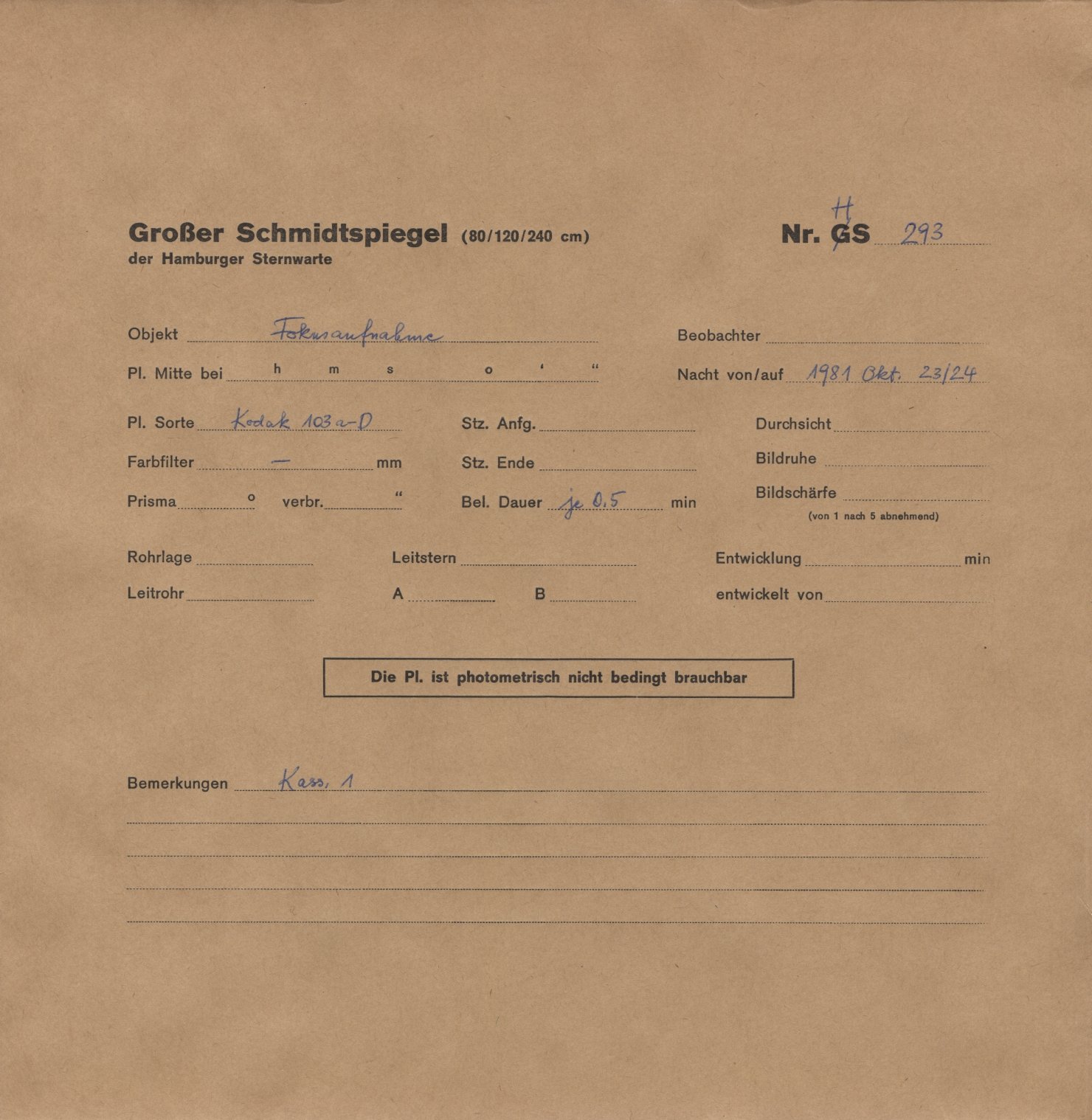 Plattenhuelle HS00293