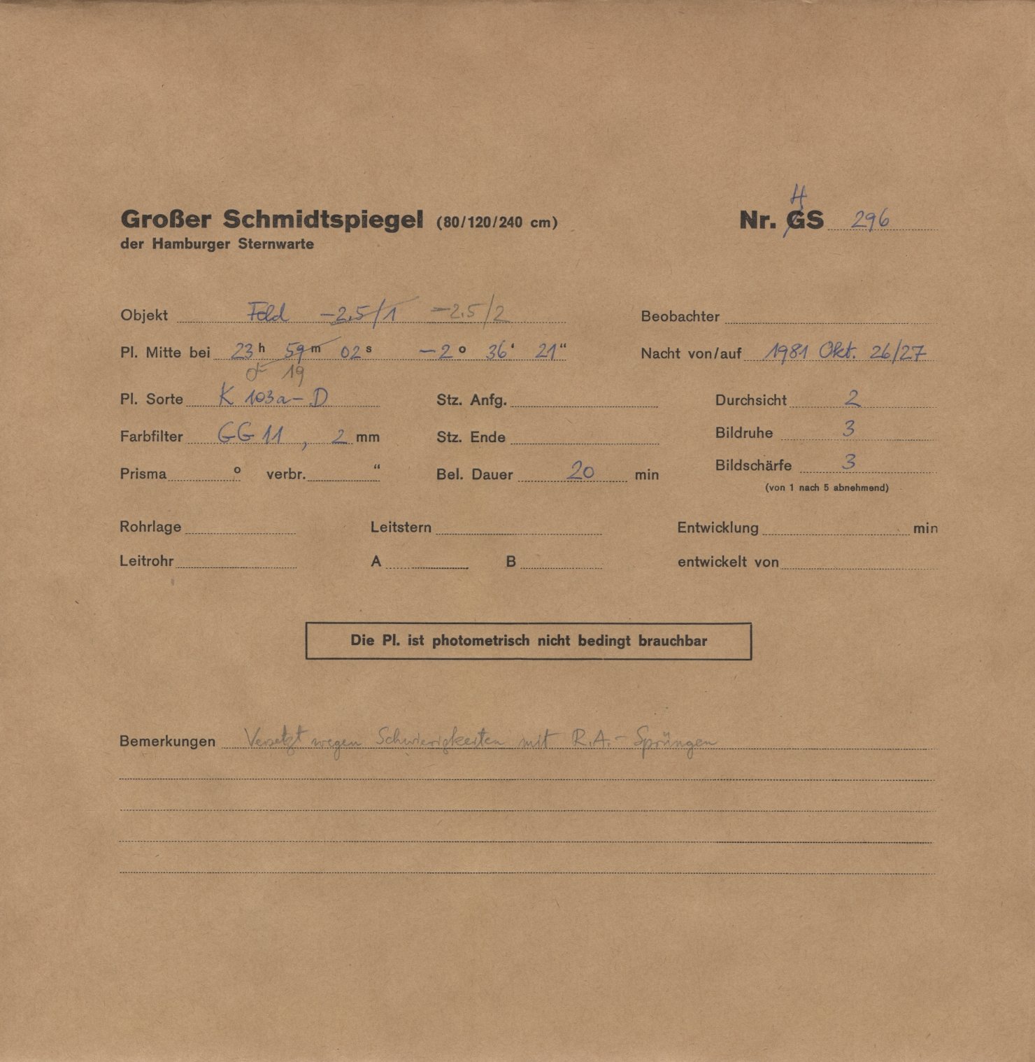 Plattenhuelle HS00296