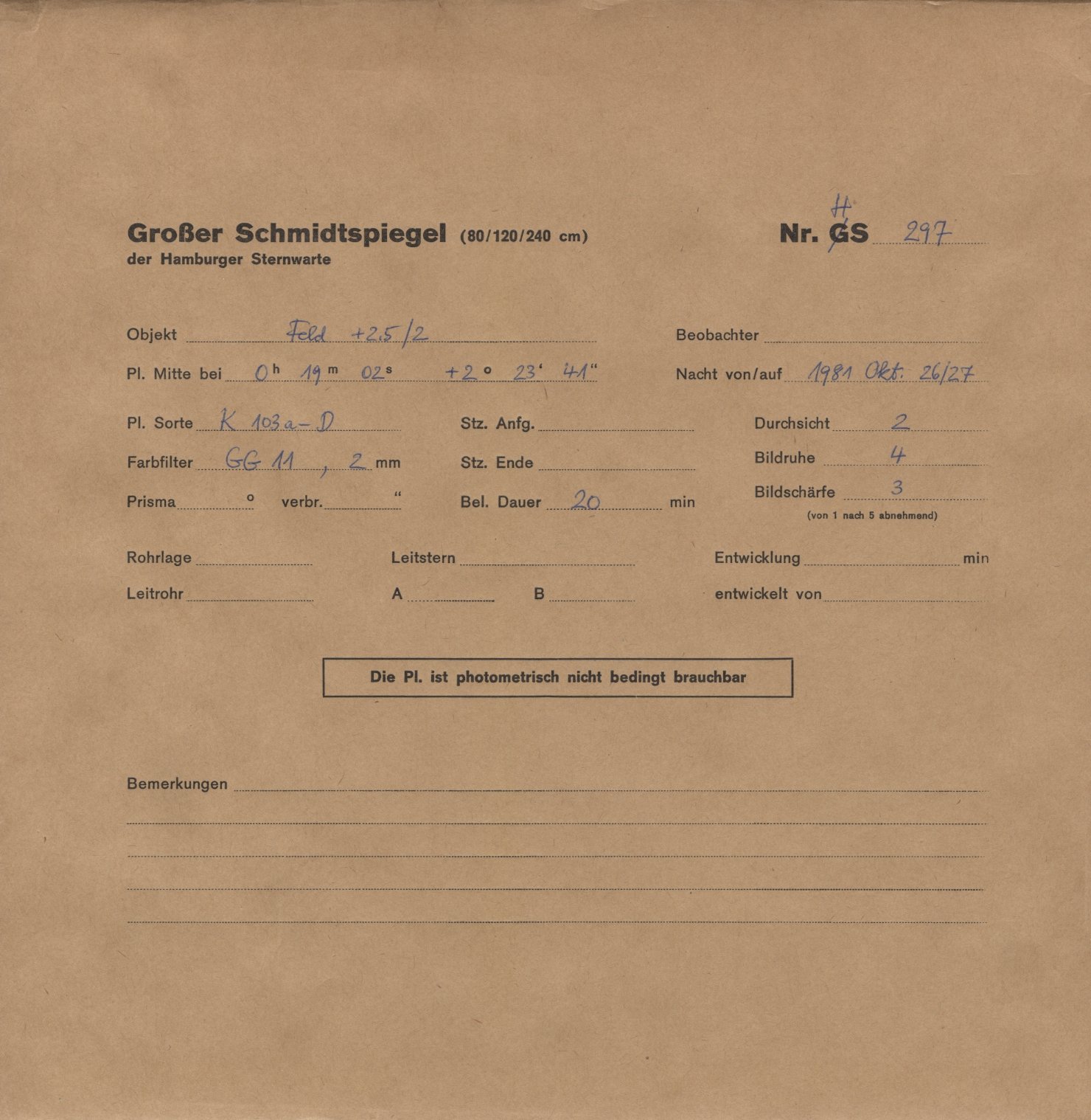 Plattenhuelle HS00297