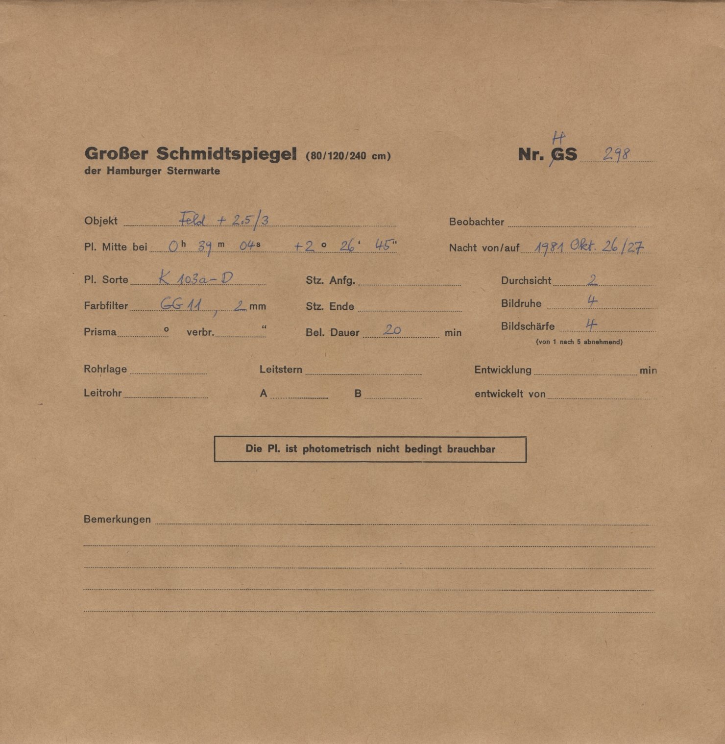 Plattenhuelle HS00298