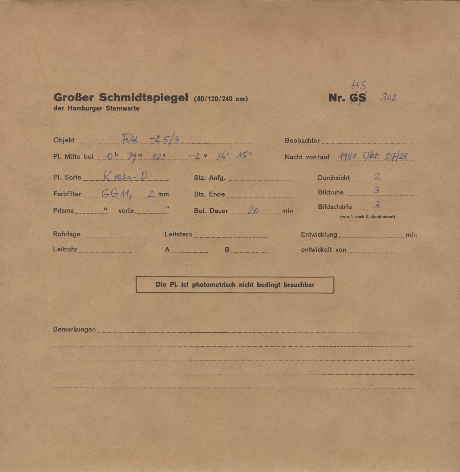 Plattenhuelle HS00302