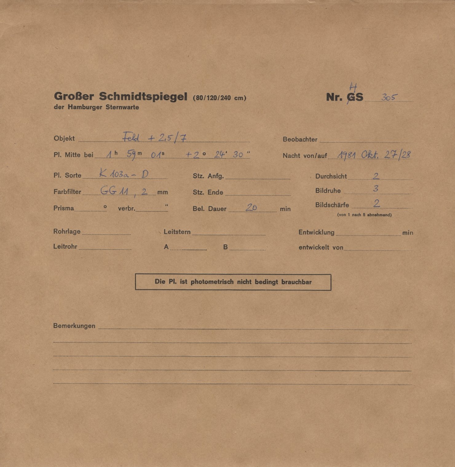 Plattenhuelle HS00305