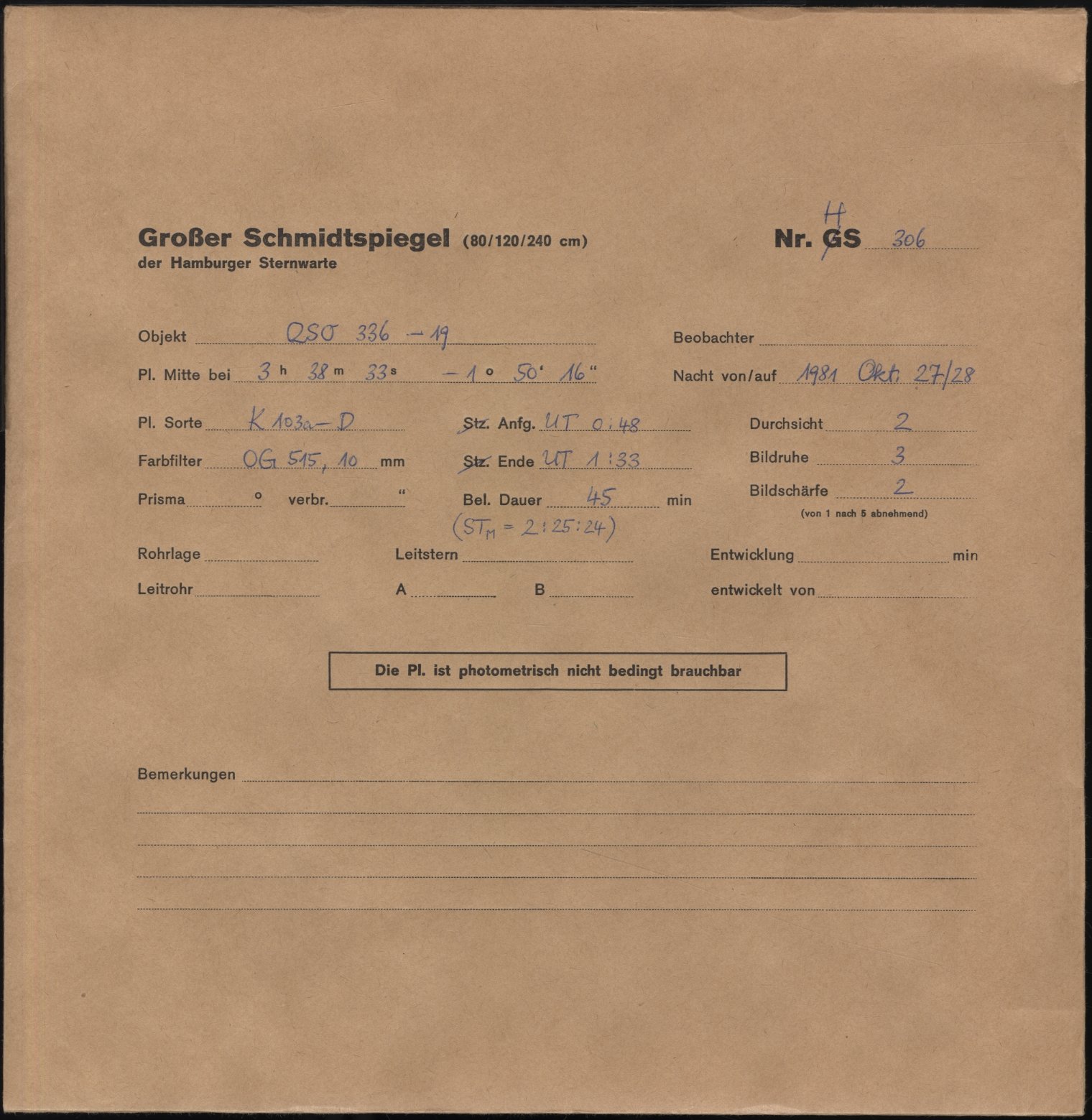 Plattenhuelle HS00306