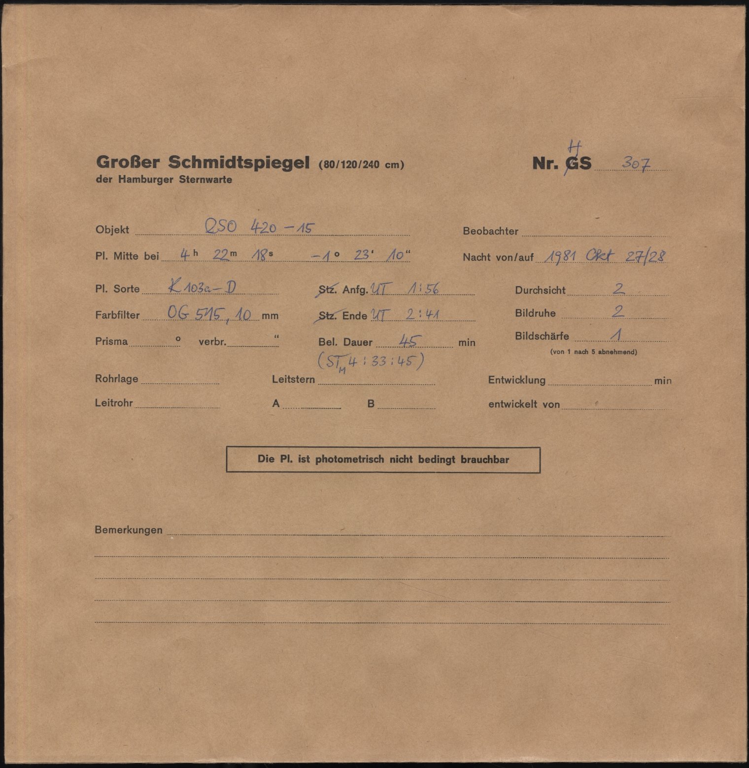 Plattenhuelle HS00307
