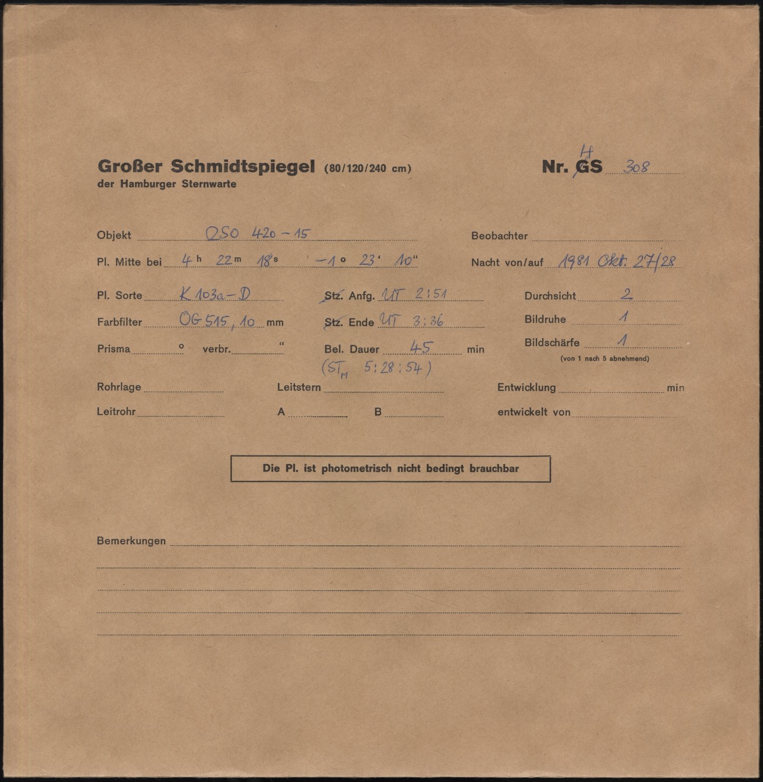 Plattenhuelle HS00308