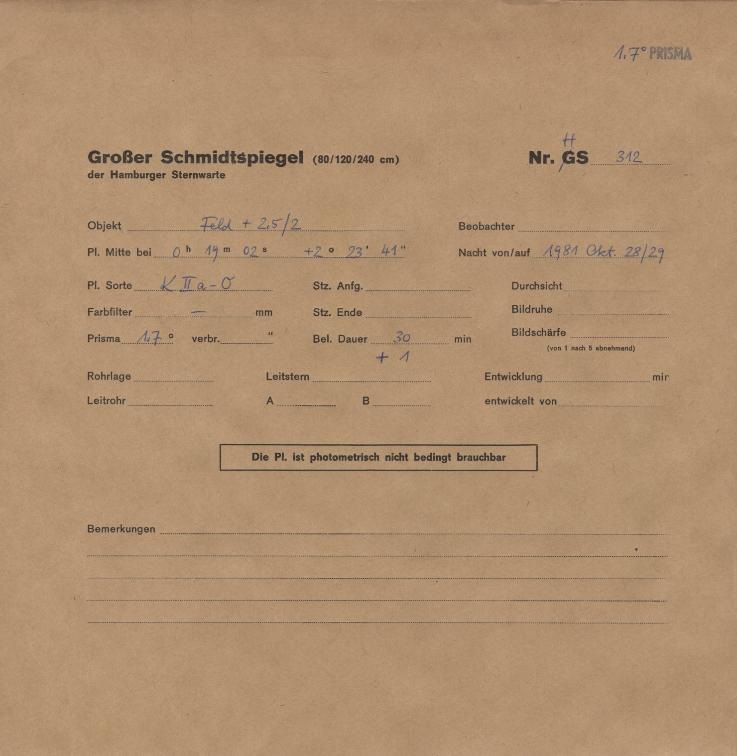 Plattenhuelle HS00312