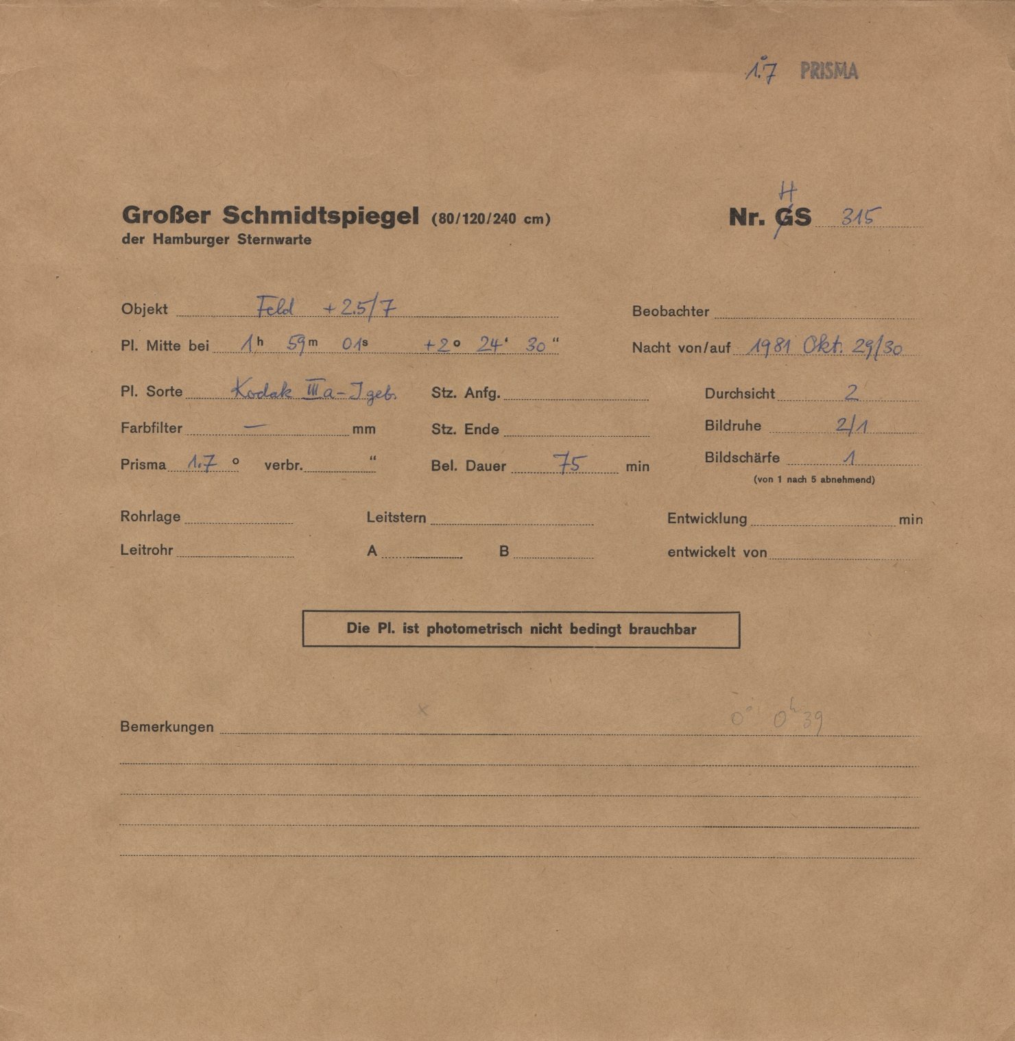 Plattenhuelle HS00315