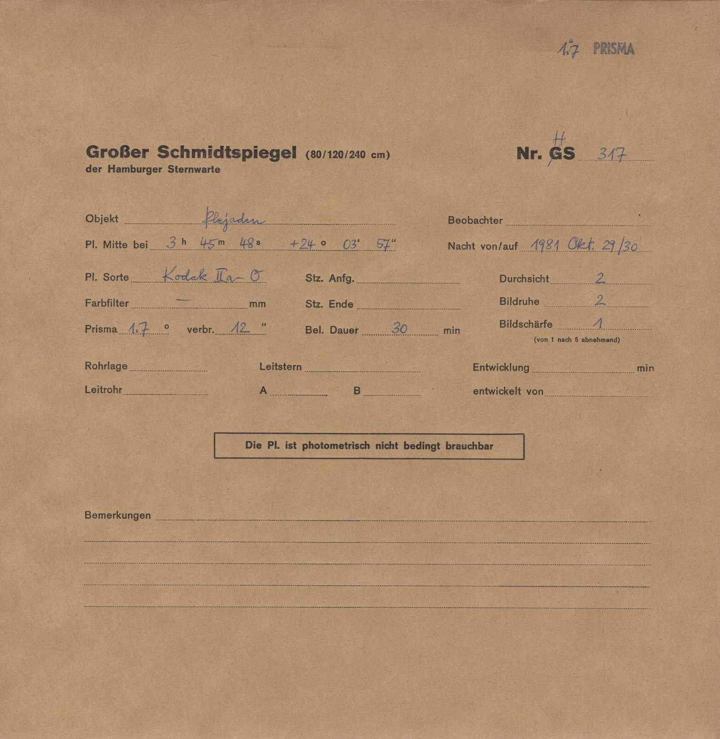 Plattenhuelle HS00317