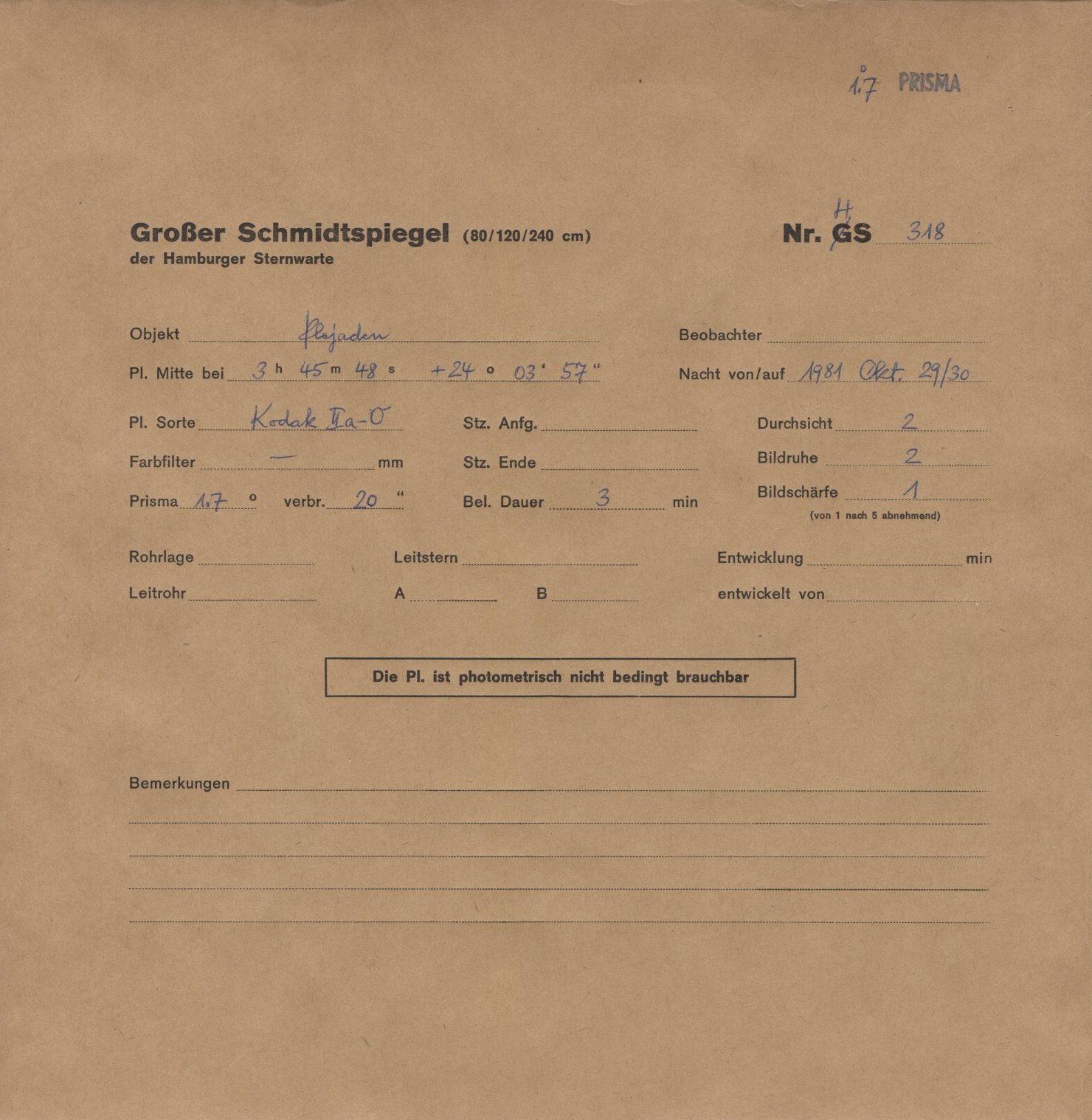 Plattenhuelle HS00318