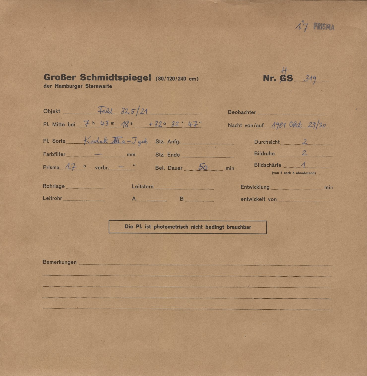 Plattenhuelle HS00319