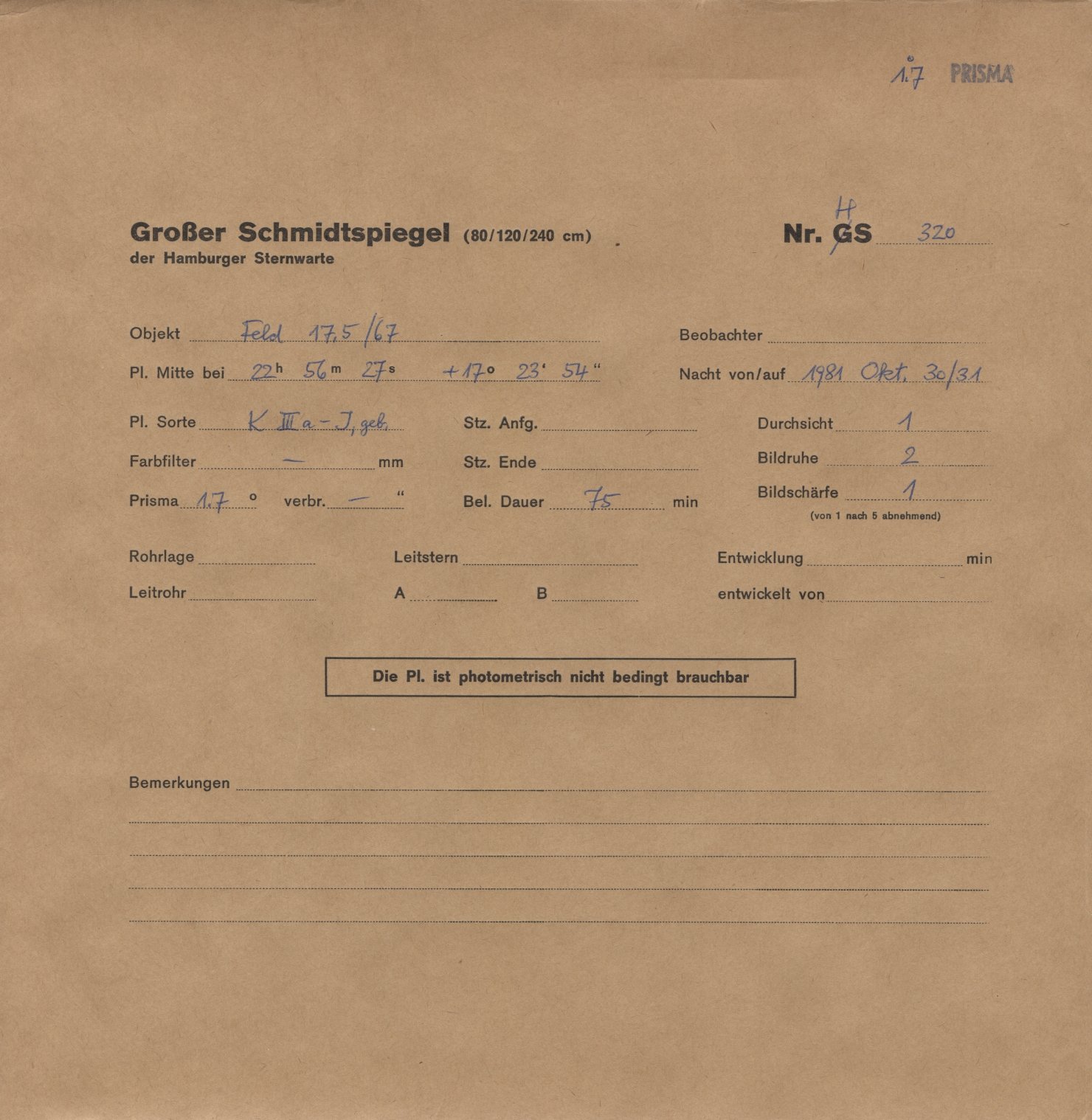 Plattenhuelle HS00320