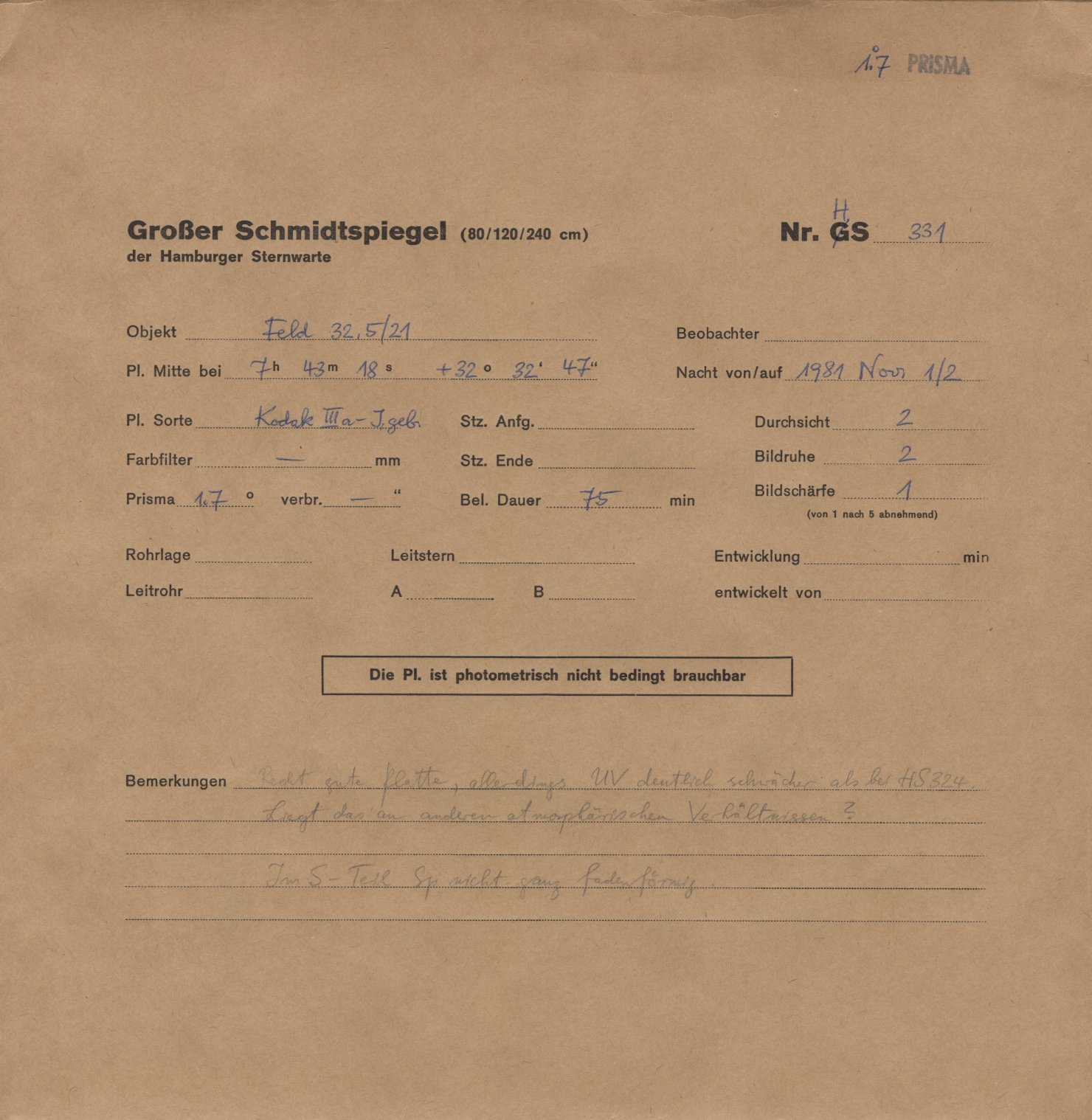 Plattenhuelle HS00331