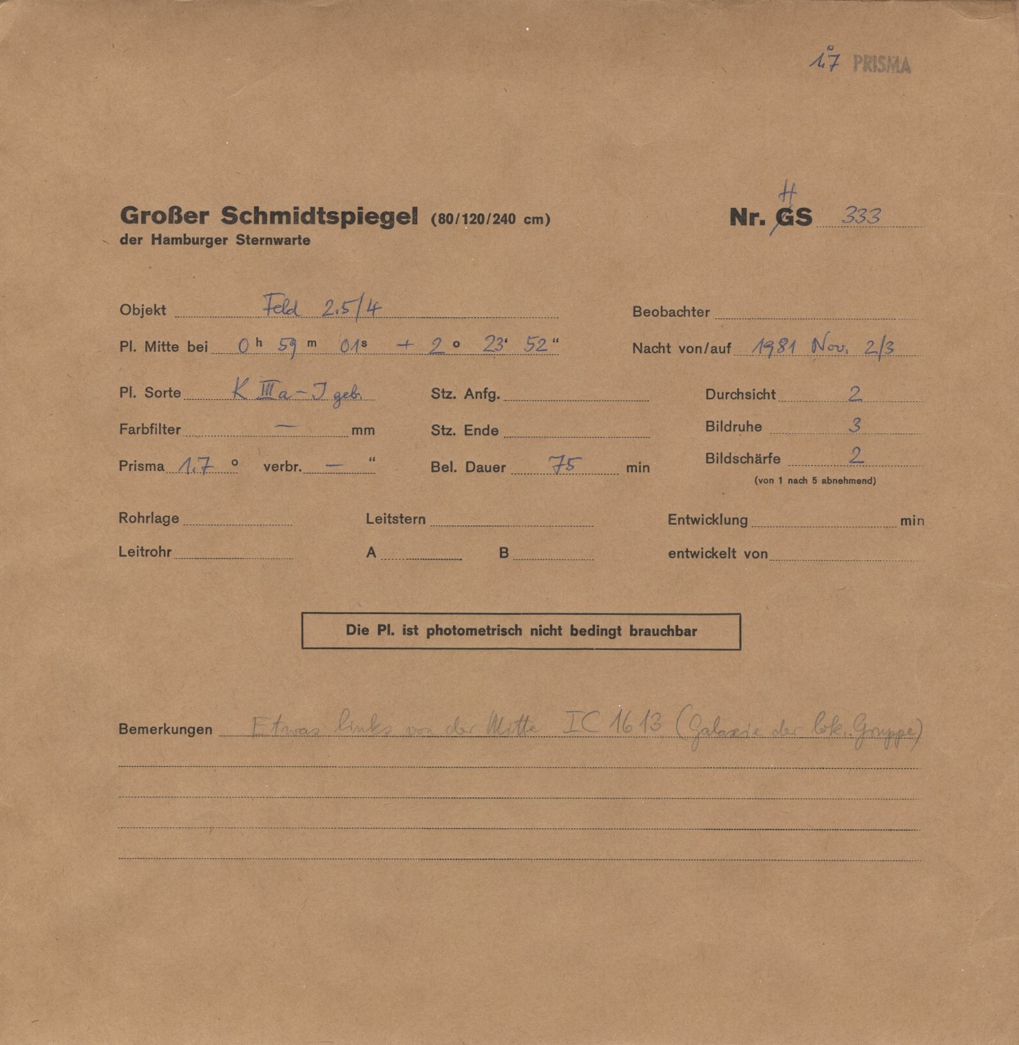 Plattenhuelle HS00333