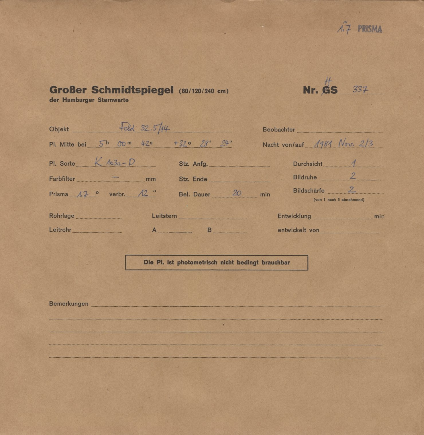 Plattenhuelle HS00337
