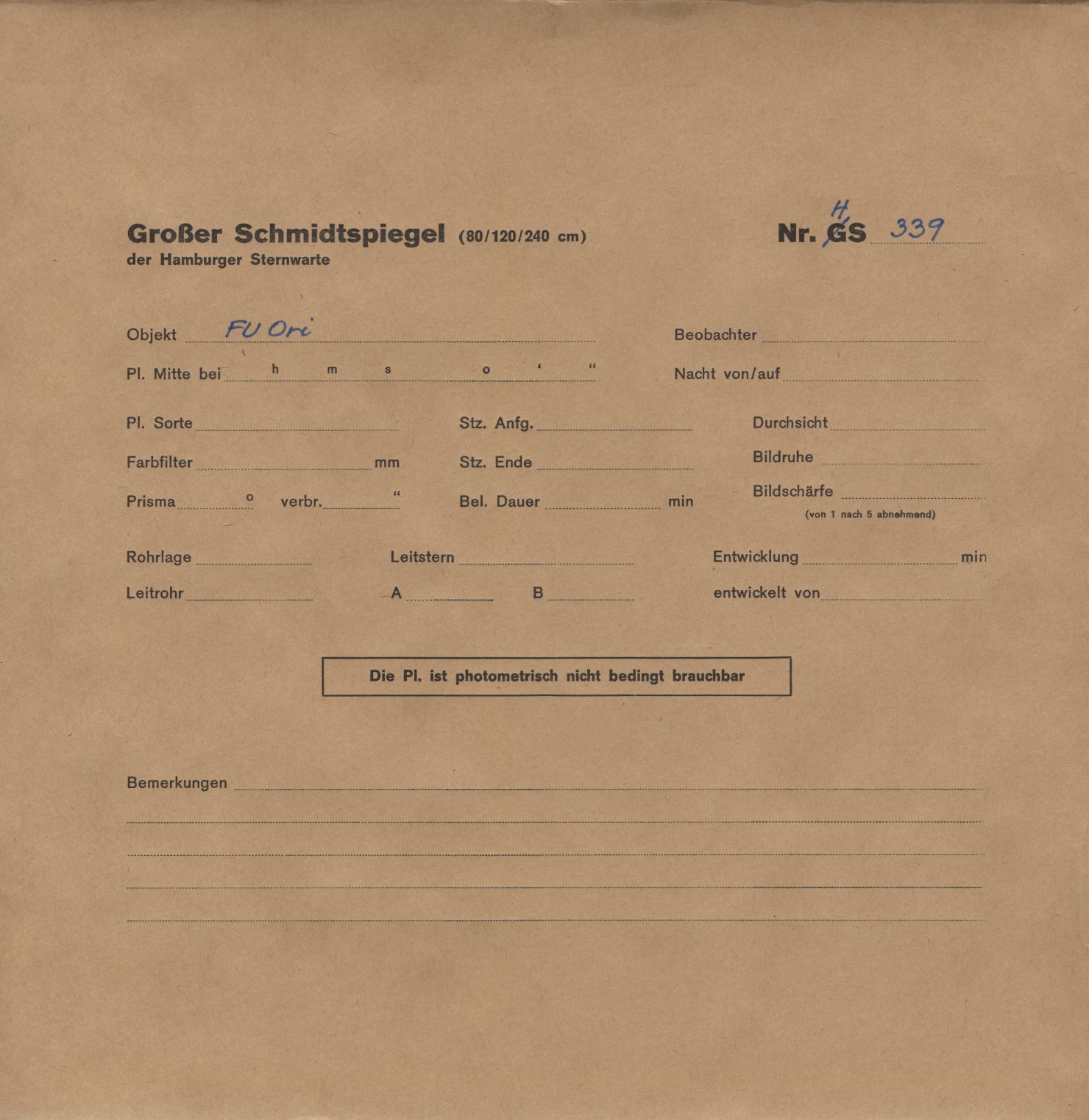 Plattenhuelle HS00339