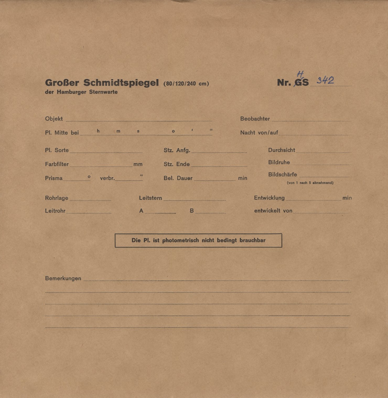Plattenhuelle HS00342