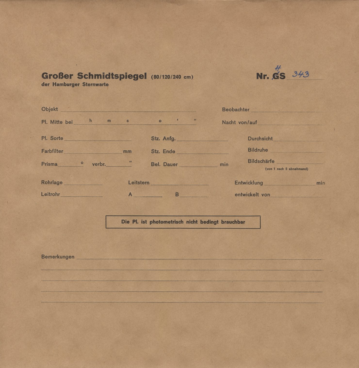 Plattenhuelle HS00343