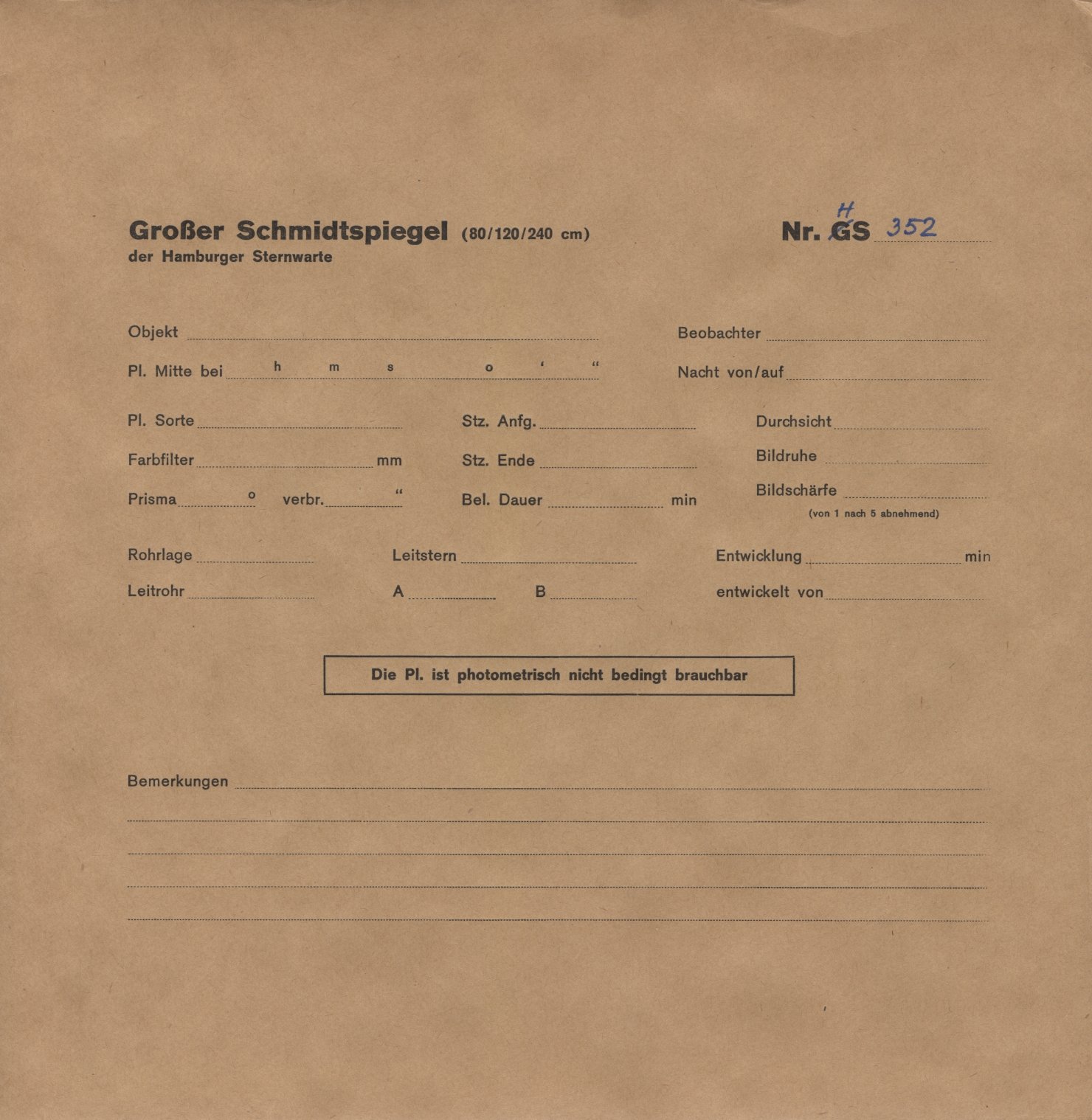 Plattenhuelle HS00352