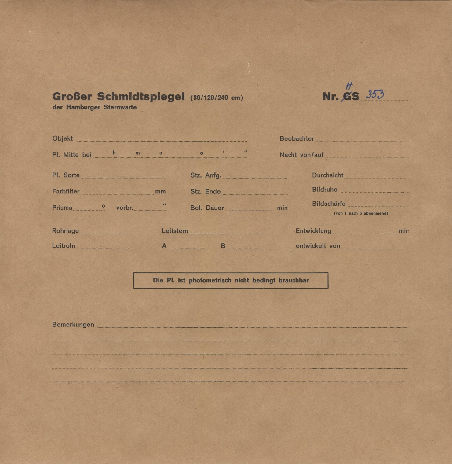 Plattenhuelle HS00353