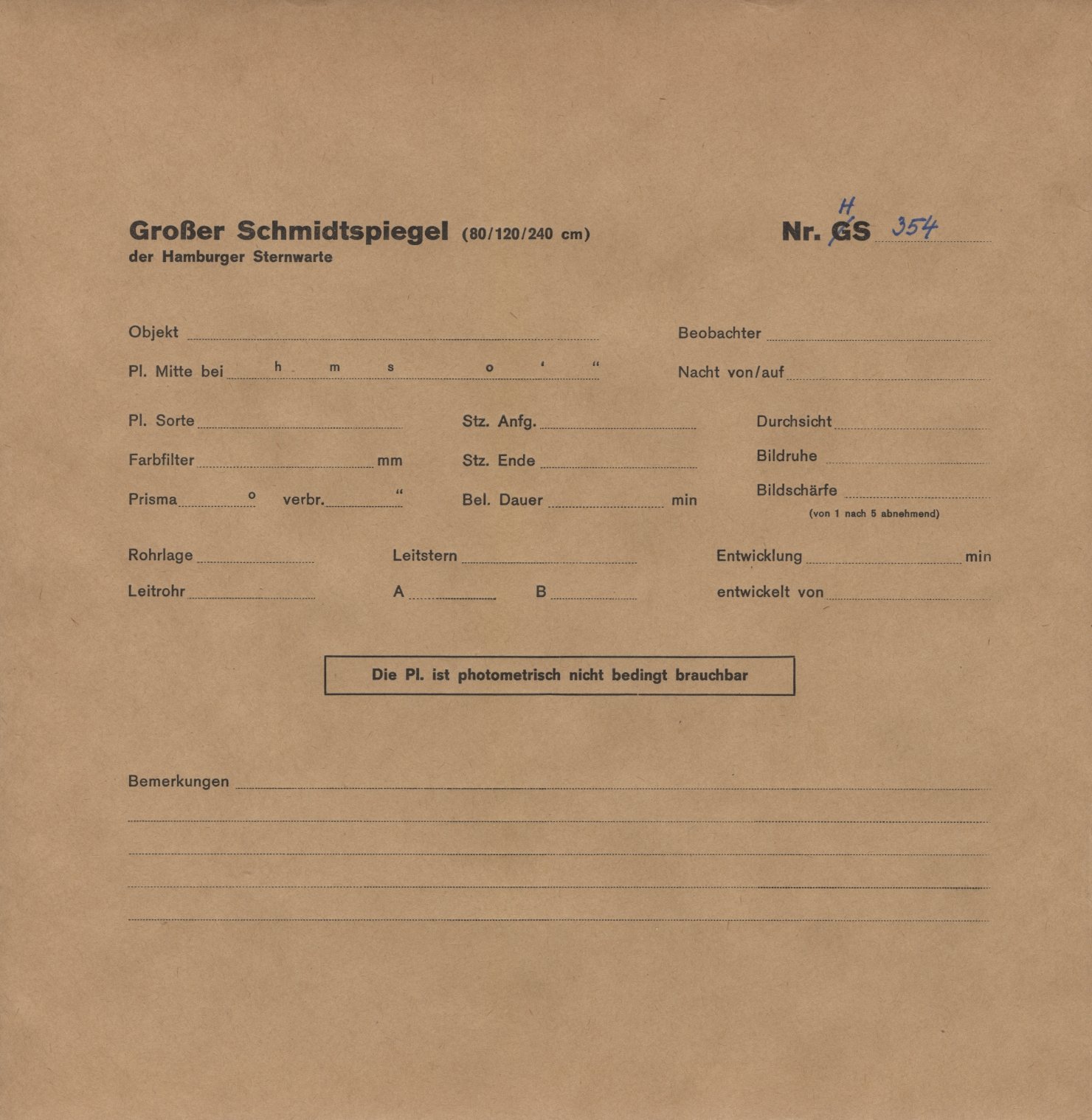 Plattenhuelle HS00354